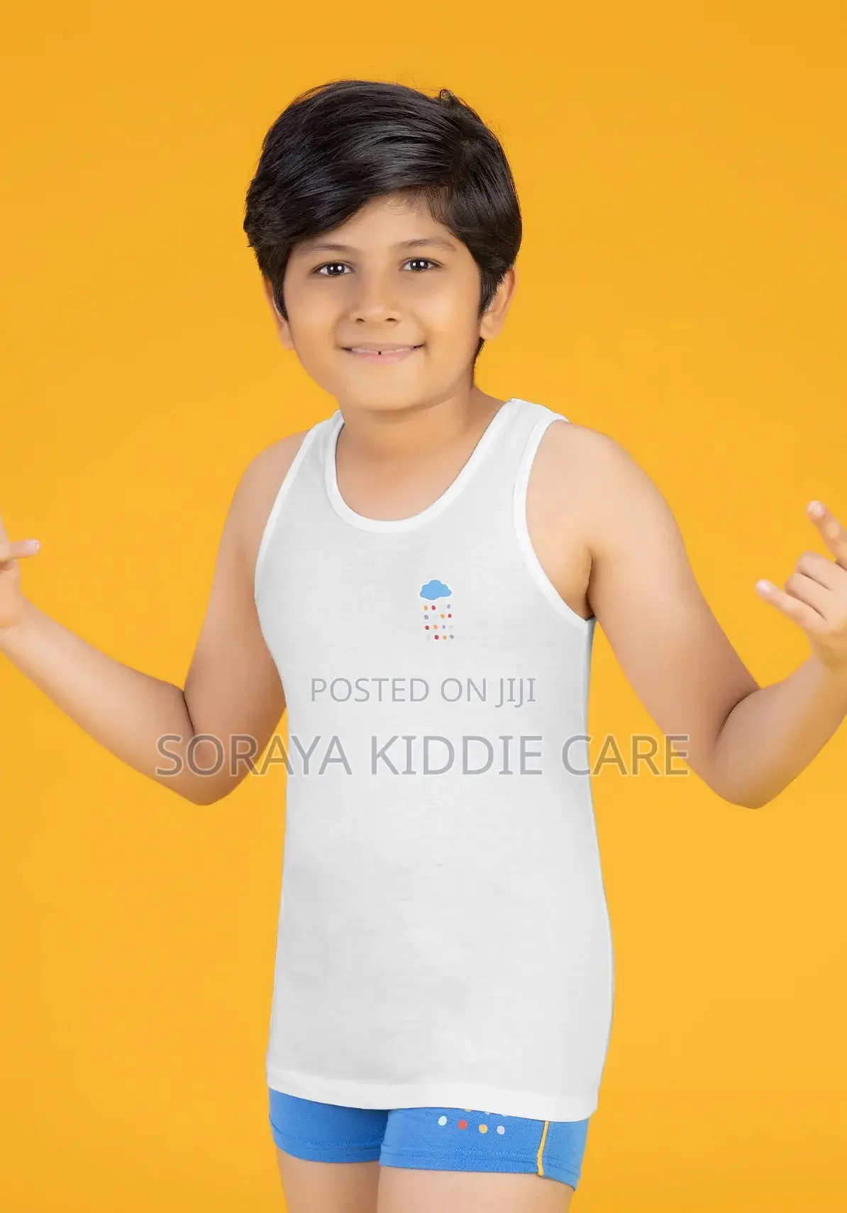 Boys White Vest
