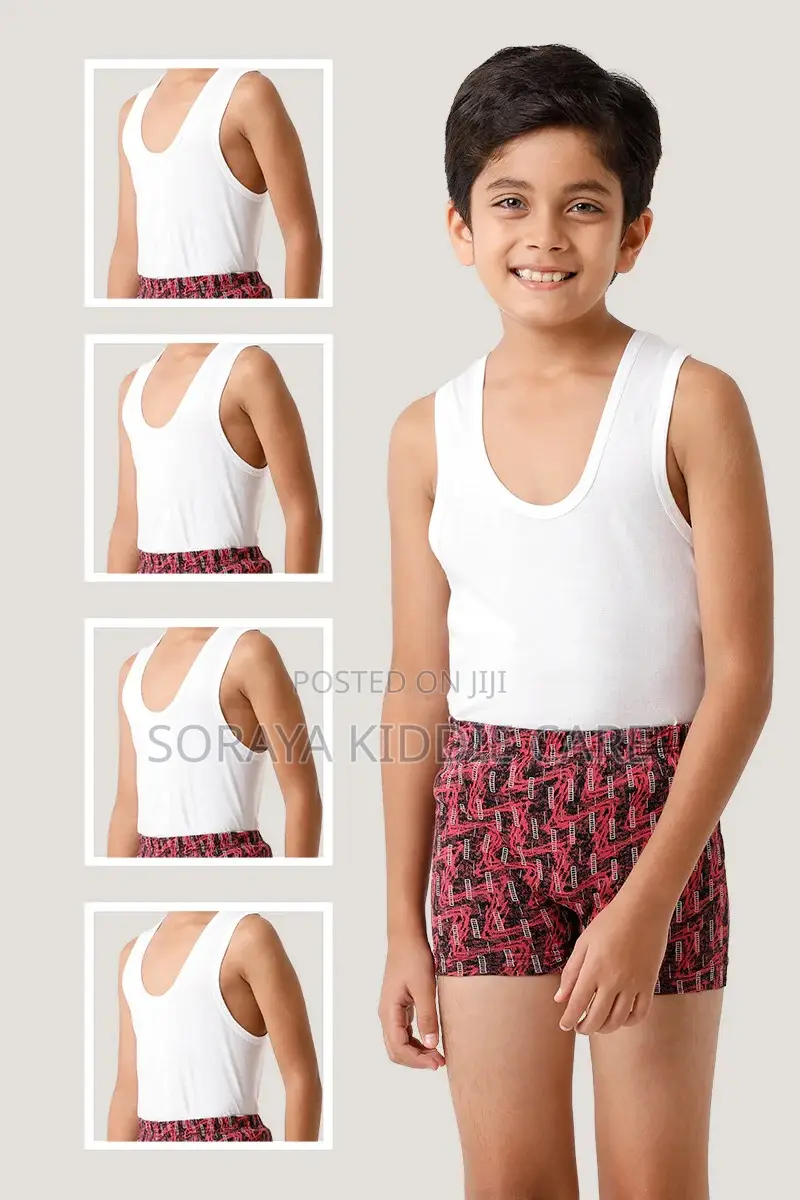 Boys White Vest