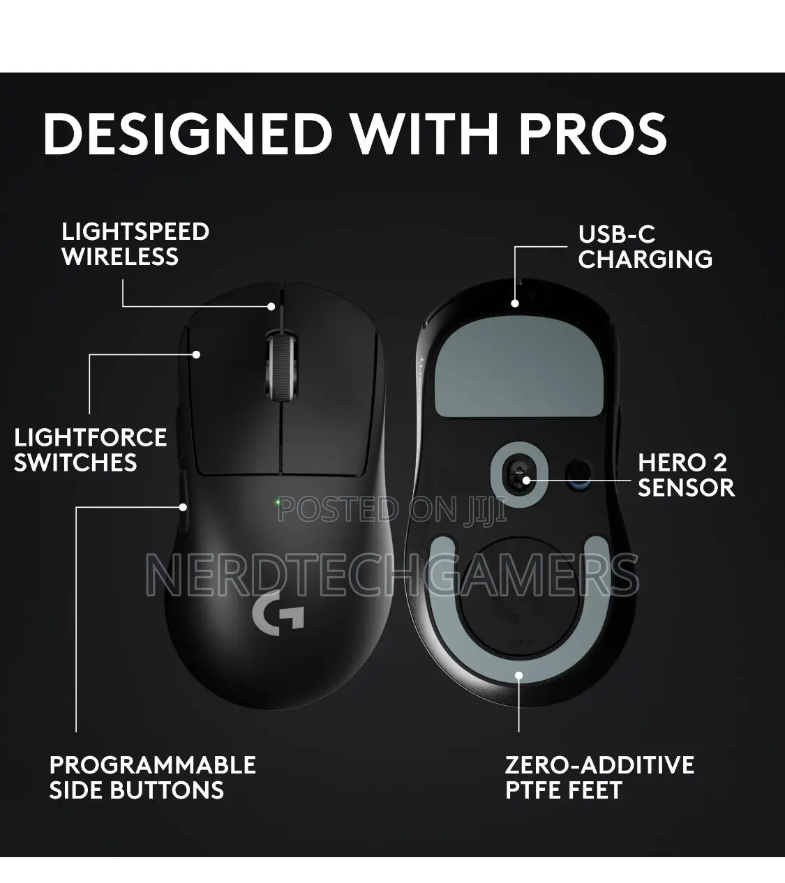 Logitech G Pro X Superlight 2 Dex Lightspeed Wireless Mouse (Black)
