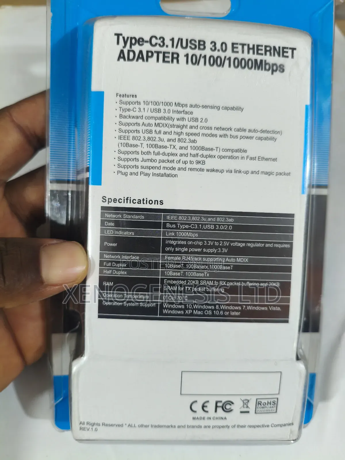 Usb 3.0 Ethernet Adapter 10/100/1000mbps