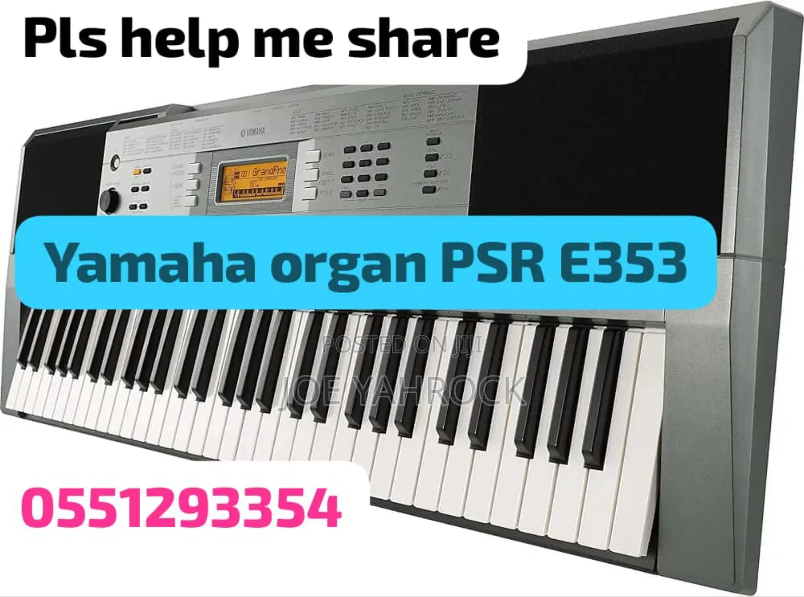 Piano Organ Yamaha PSR E353 Keyboard