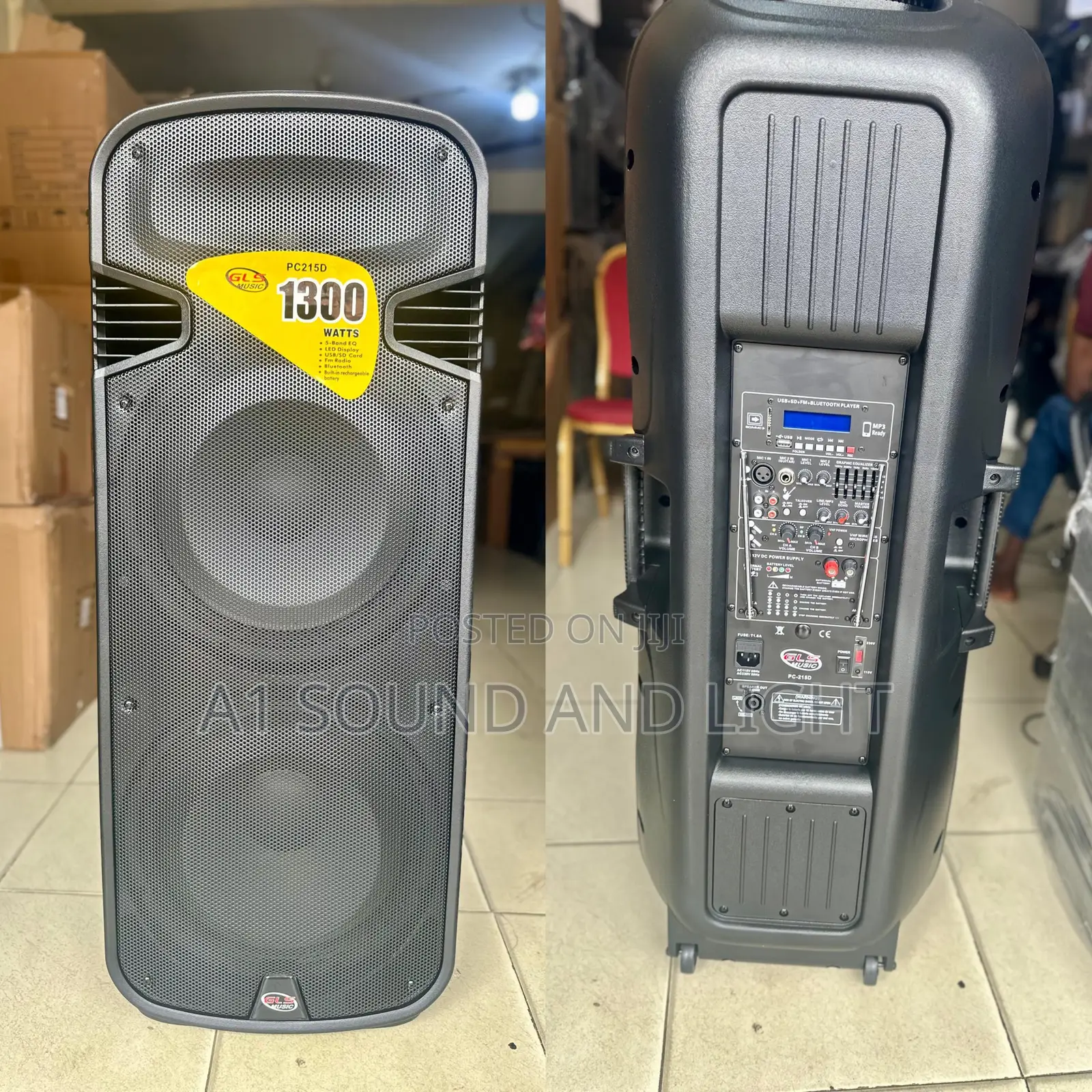 GLS Rechargeable Active Pa Speaker Set [ 2 X 15 Inches ]