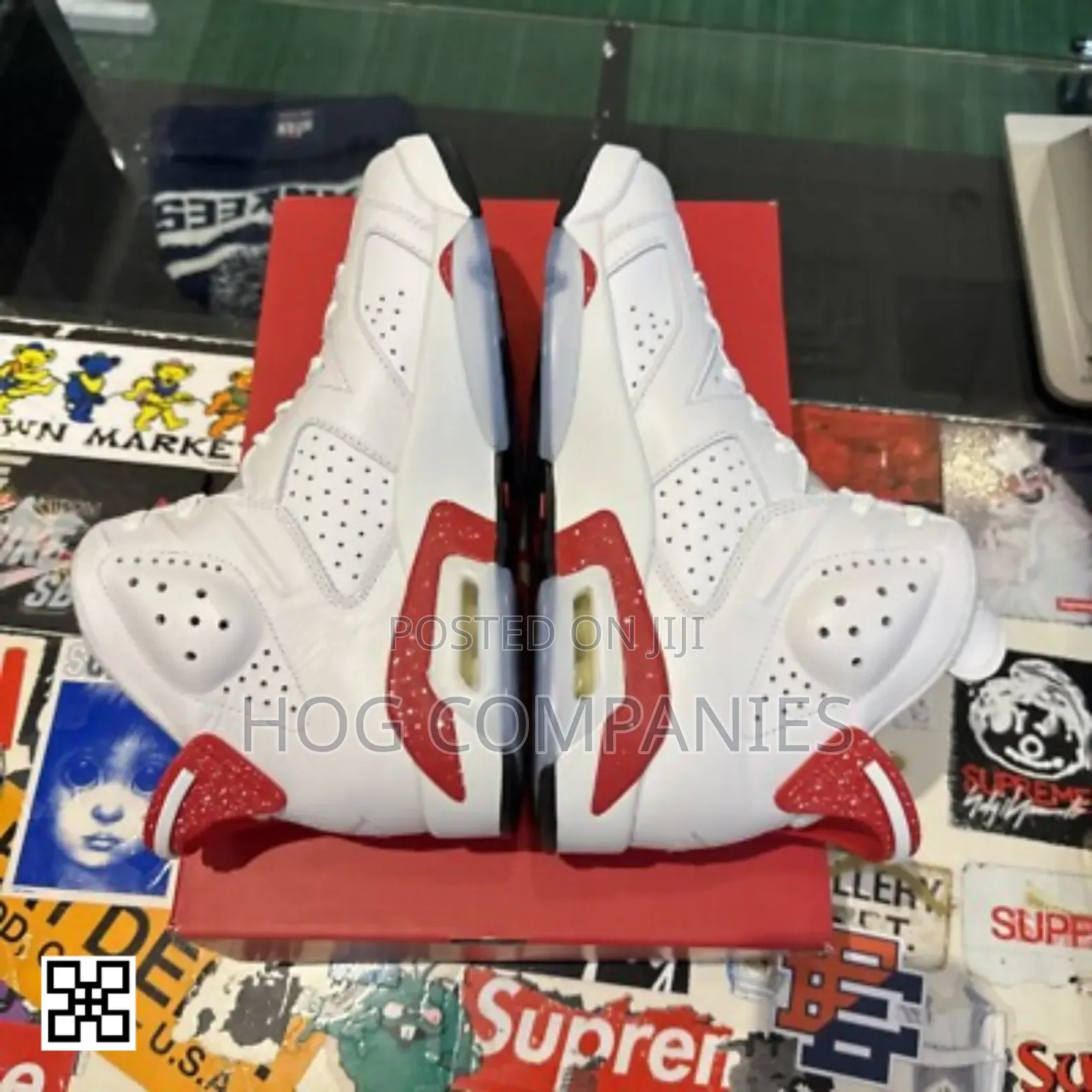 Air Jordan 6 Retro White Red Sneakers – Unisex