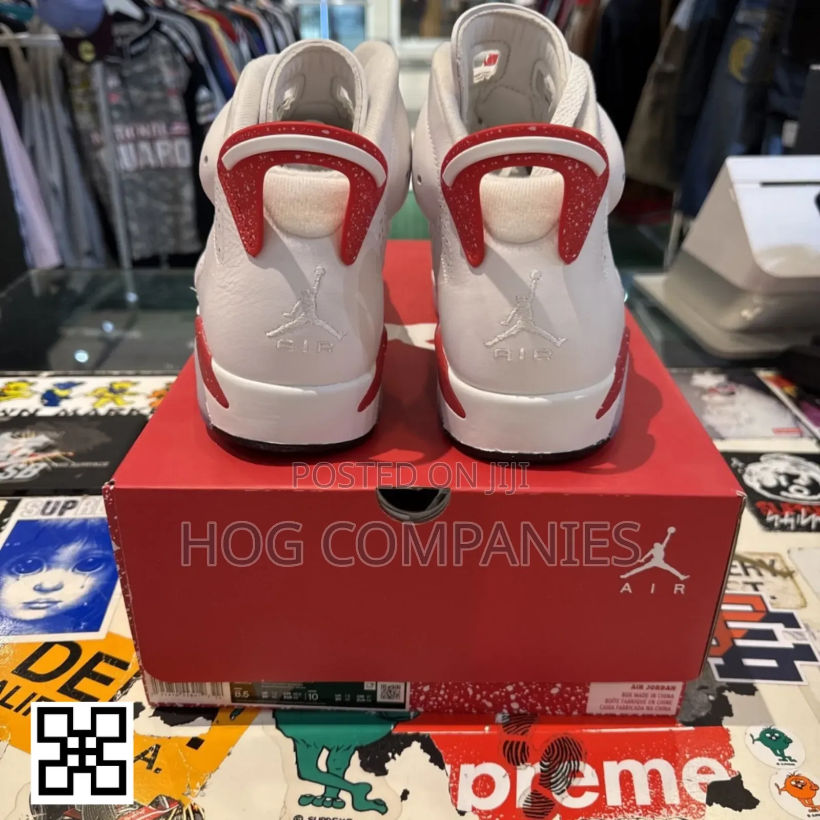 Air Jordan 6 Retro White Red Sneakers – Unisex