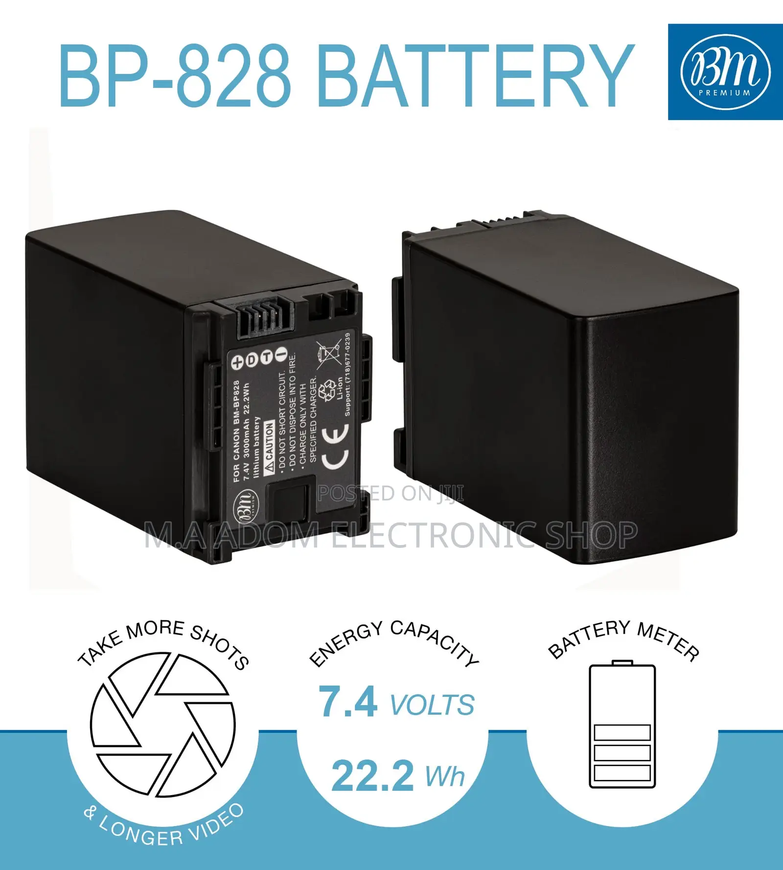 Canon Bp 828 Battery for Camcorder