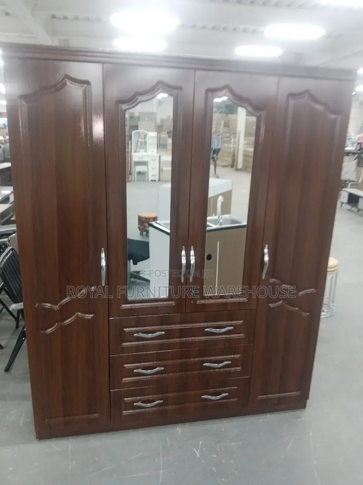 Imported 4doors Wooden Wardrobe Foreign Type