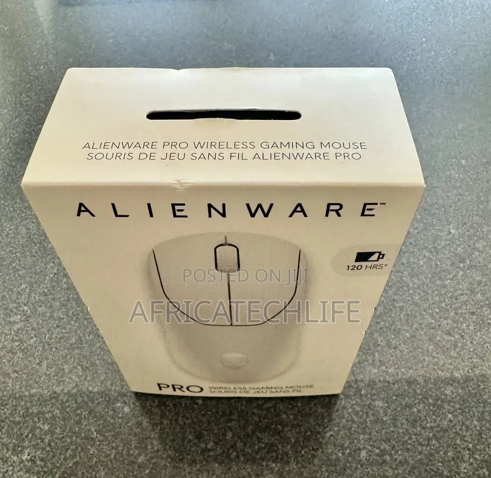 Alienware Pro 2.4ghz Wireless + Usb Gaming Mouse - Lunar Light