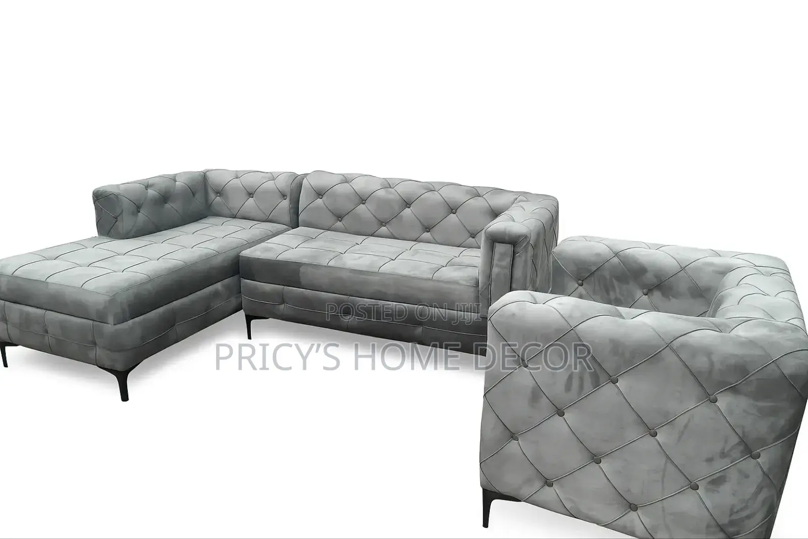 L-Shape and Single Sofa Available in Different Colors