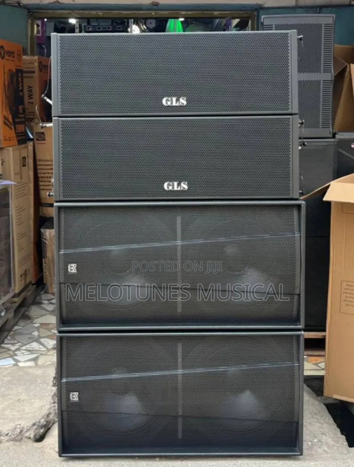 GLS 15inches Line Array and 18inches Double Bass Speakers