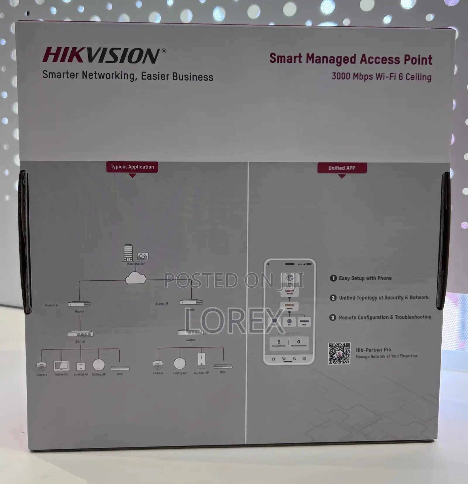 Hikvision Wi-Fi 6 3000m Ceiling Access Point Ds-3wap622e-Si