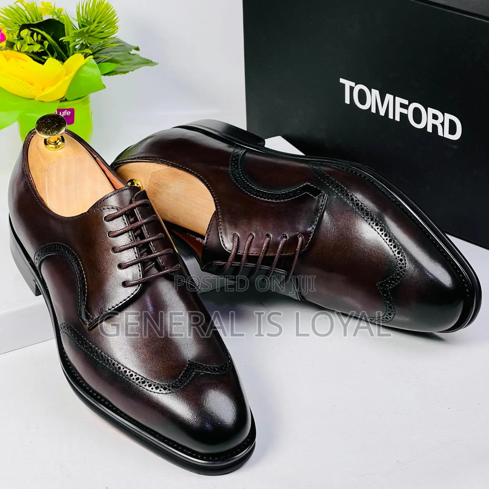 Tom Ford Dark Coffee Men Leather Shoe