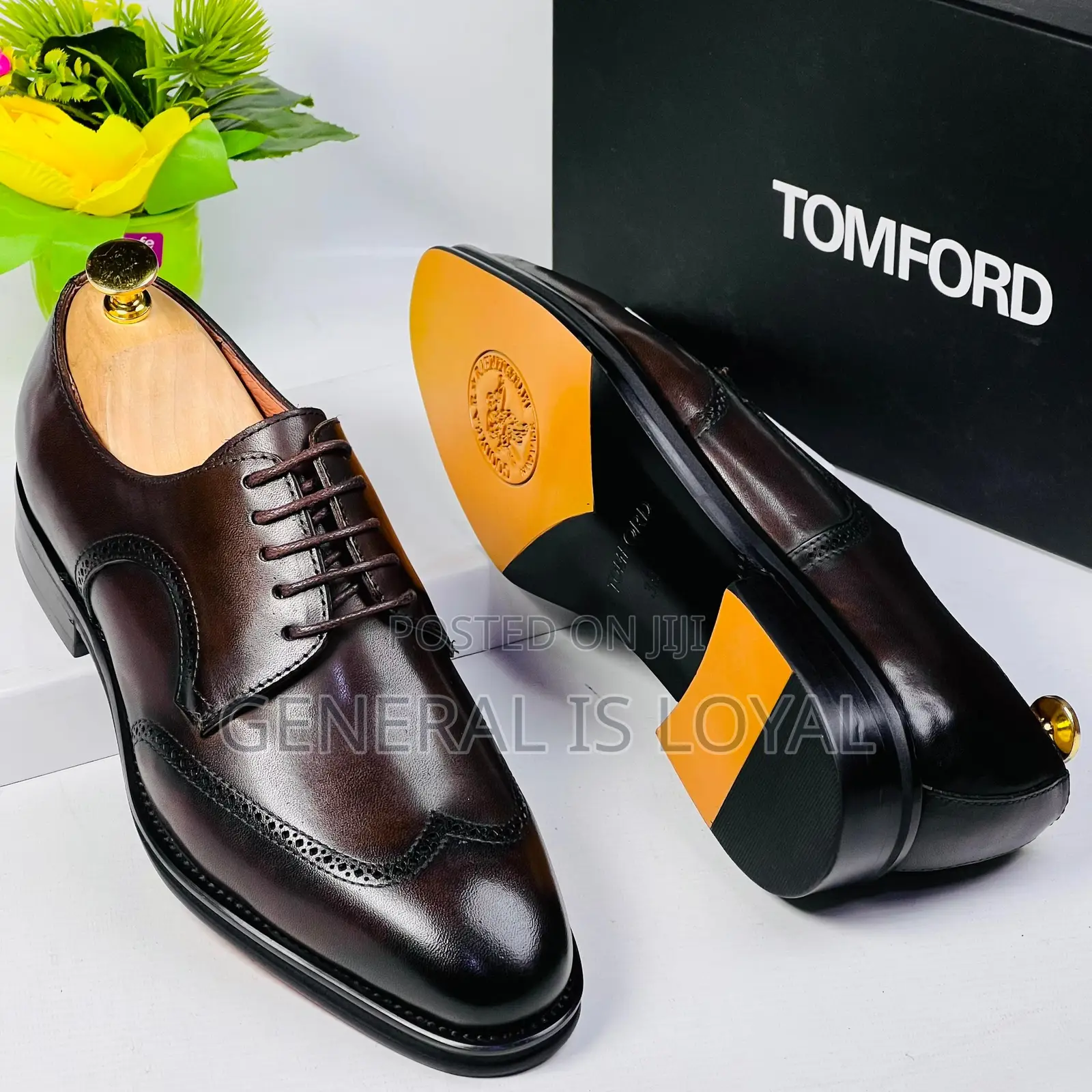 Tom Ford Dark Coffee Men Leather Shoe