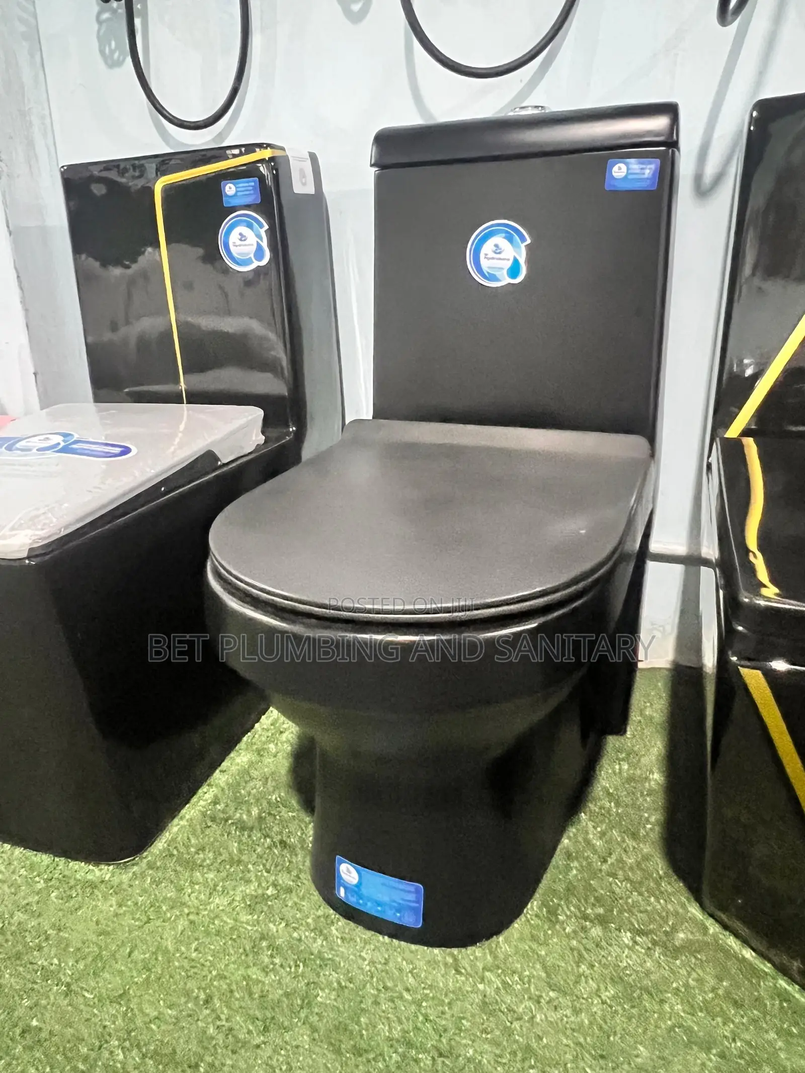 European All Black Water Closet_soft Close Wc_toilet Seat_complete