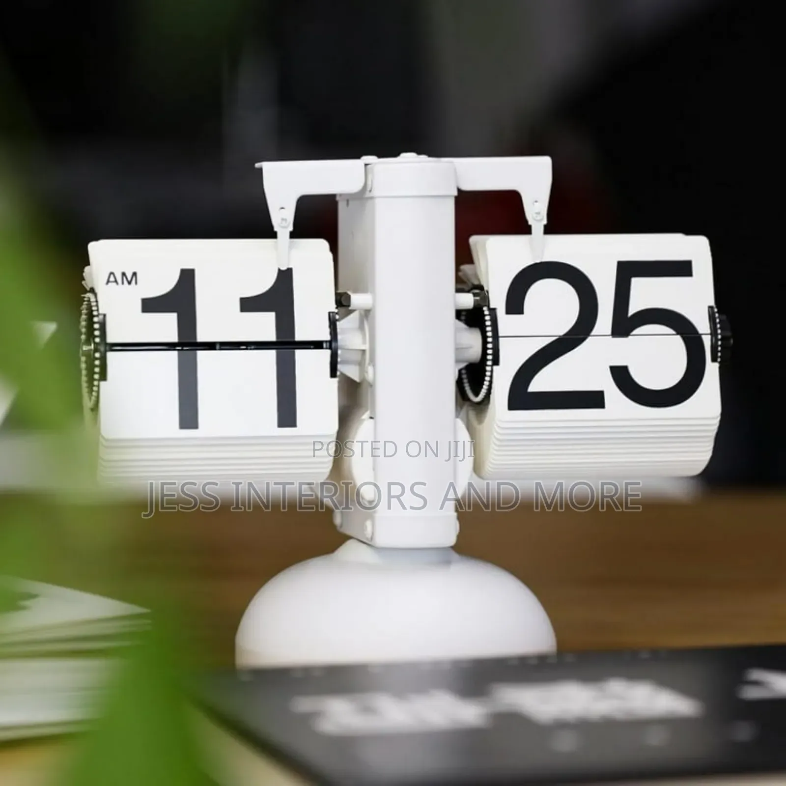 Digital Table Clock (Retro Flip Down Clock) White