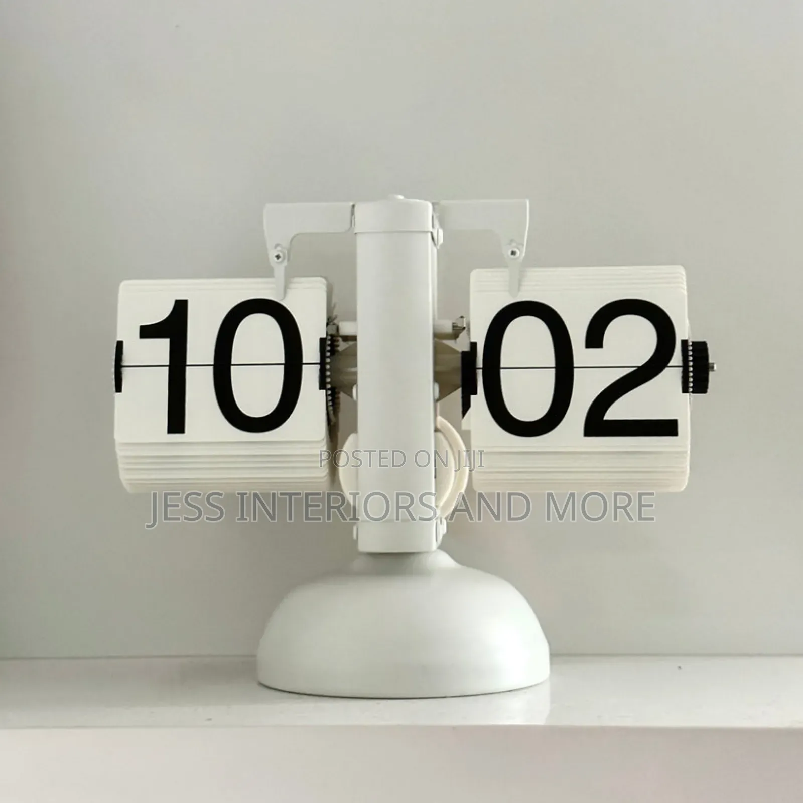 Digital Table Clock (Retro Flip Down Clock) White