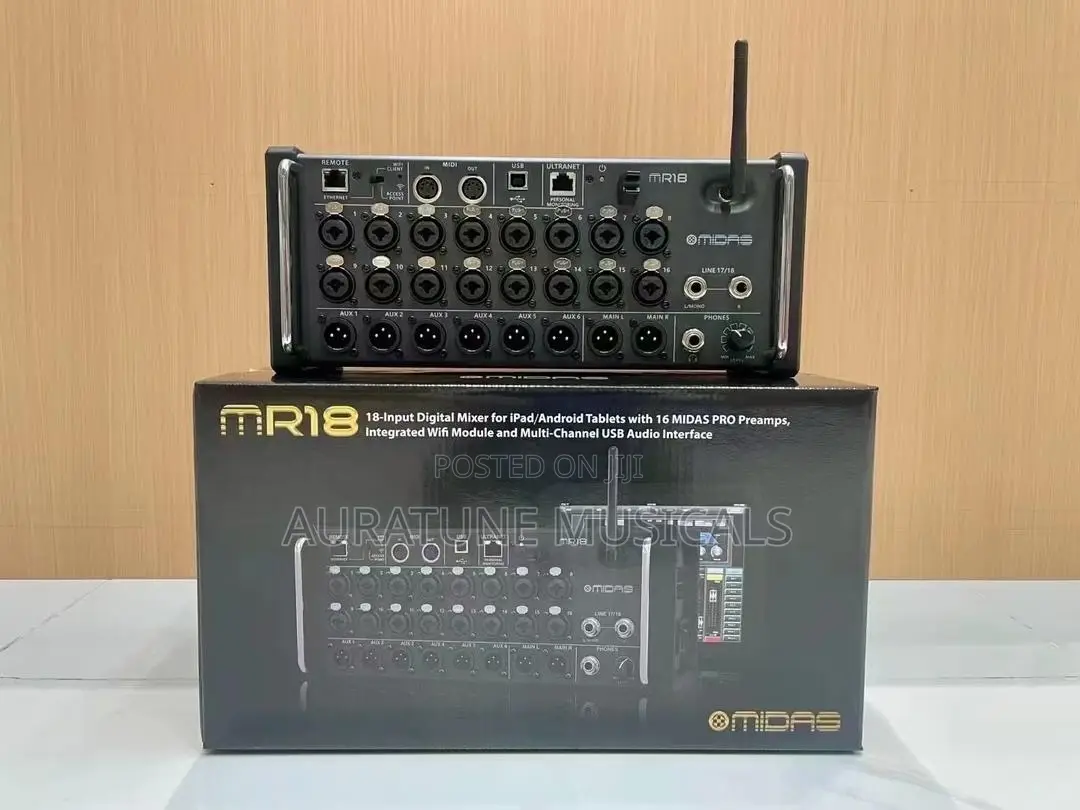 Midas Mr18 18-Channel Tablet-Controlled Digital Mixer