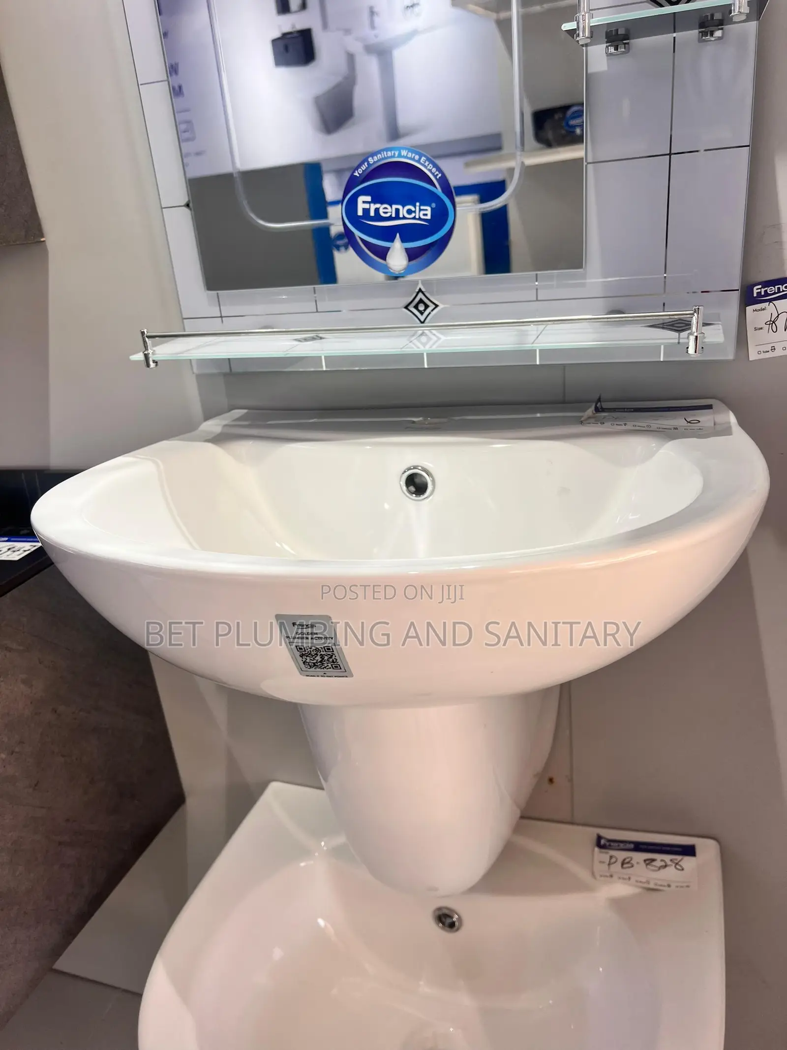 Frencia Hanging Basin_complete_wash Hand Basin With Short Stand