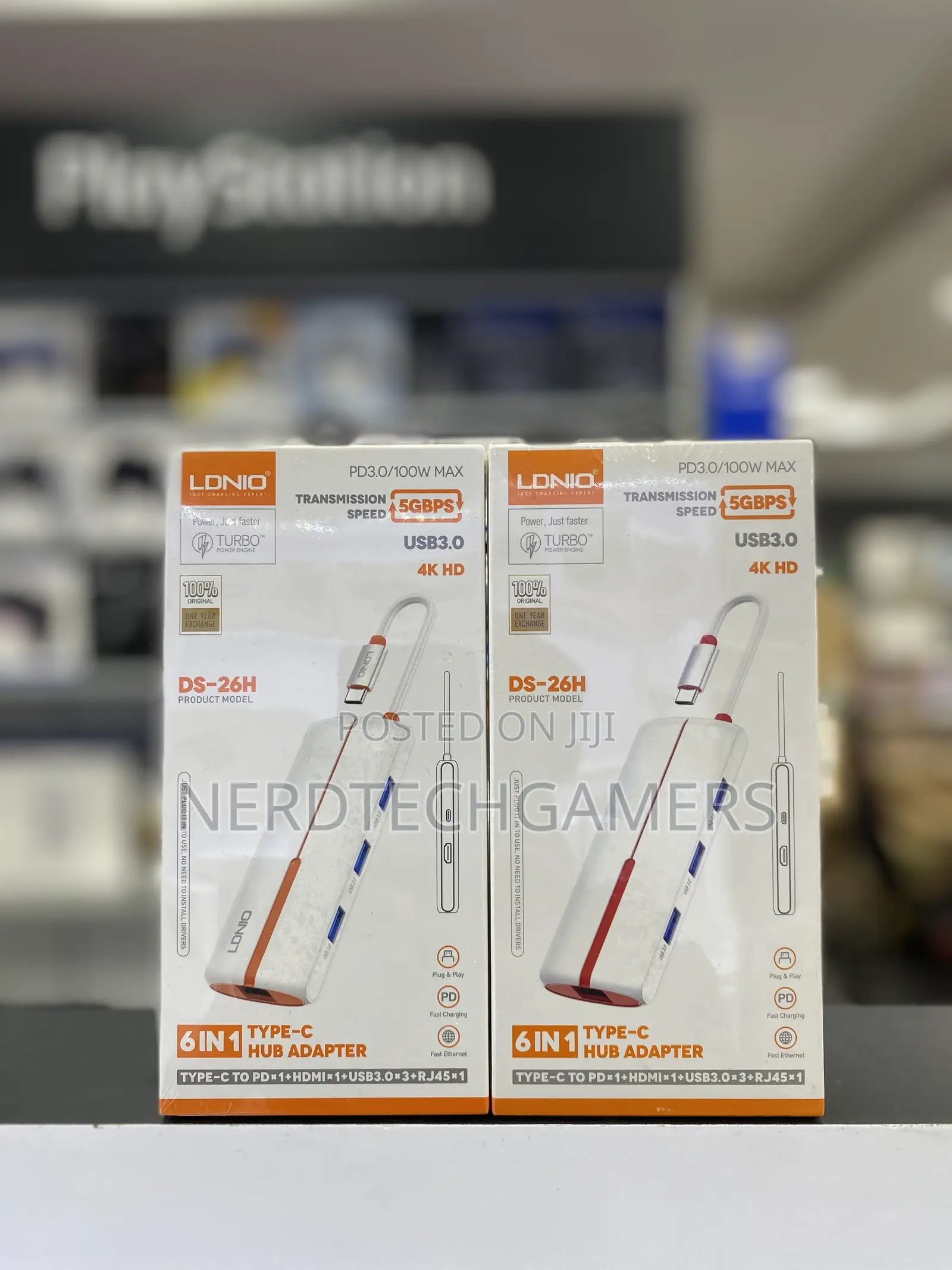 Ldnio Factory Ds-26u Outlet New Design 6 in 1 Type C Adapter