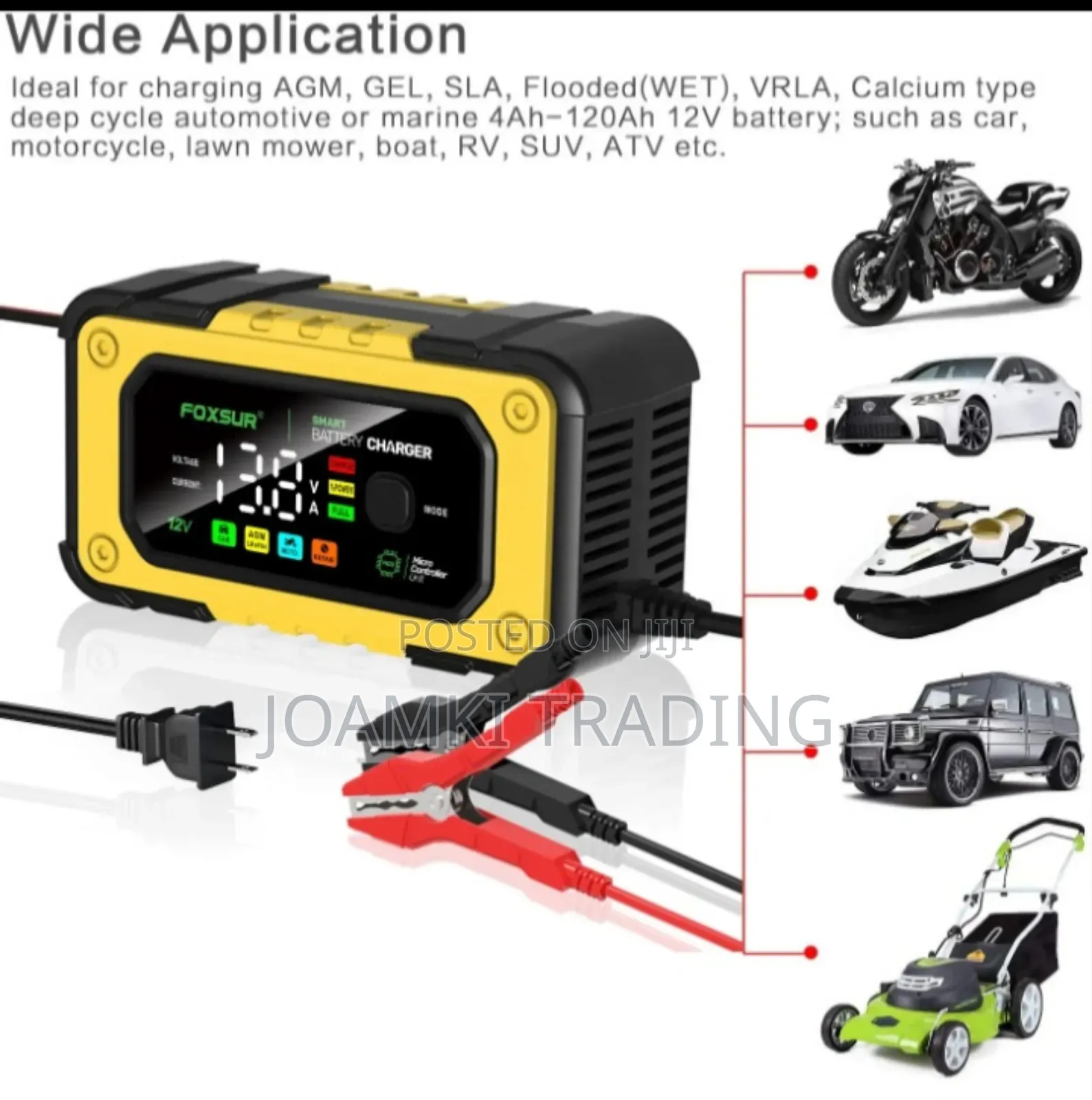 12v7a Car Battery Charger, Smart Battery Charger, Pulse Repair