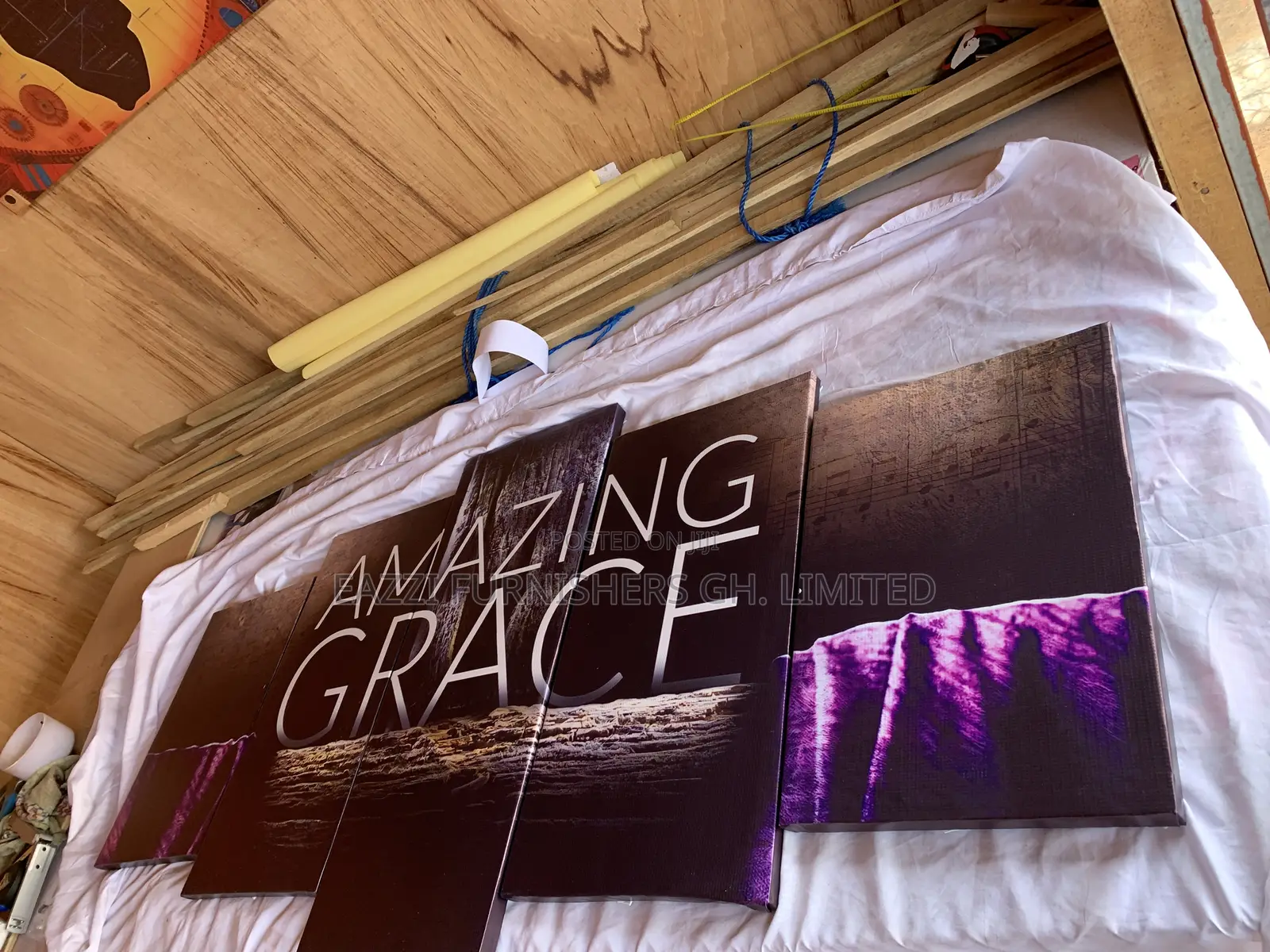 Amazing Grace Purple Canvas Wall Arts 3d Frames Decor
