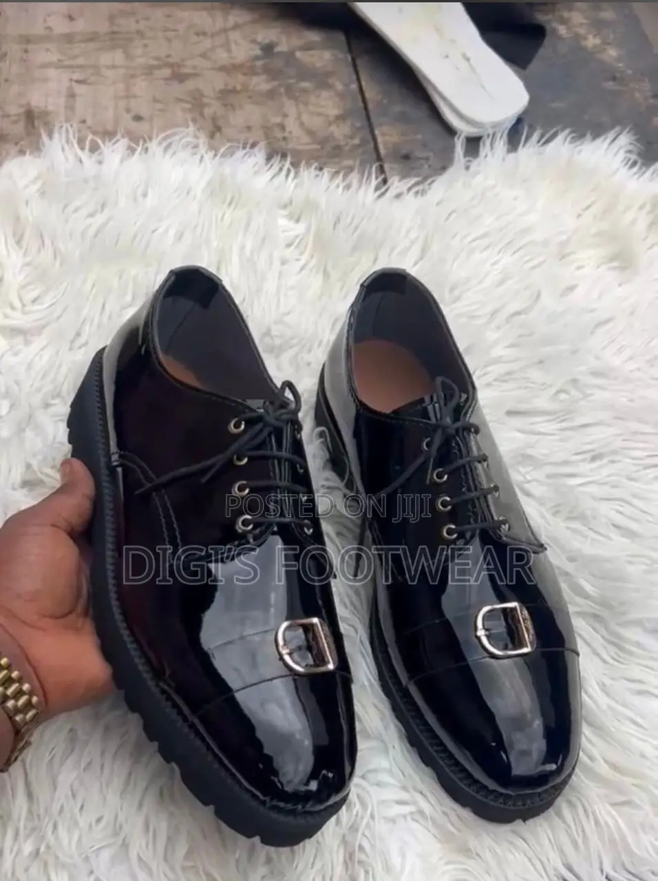 Diamond Black Boggle Mirror Shoe