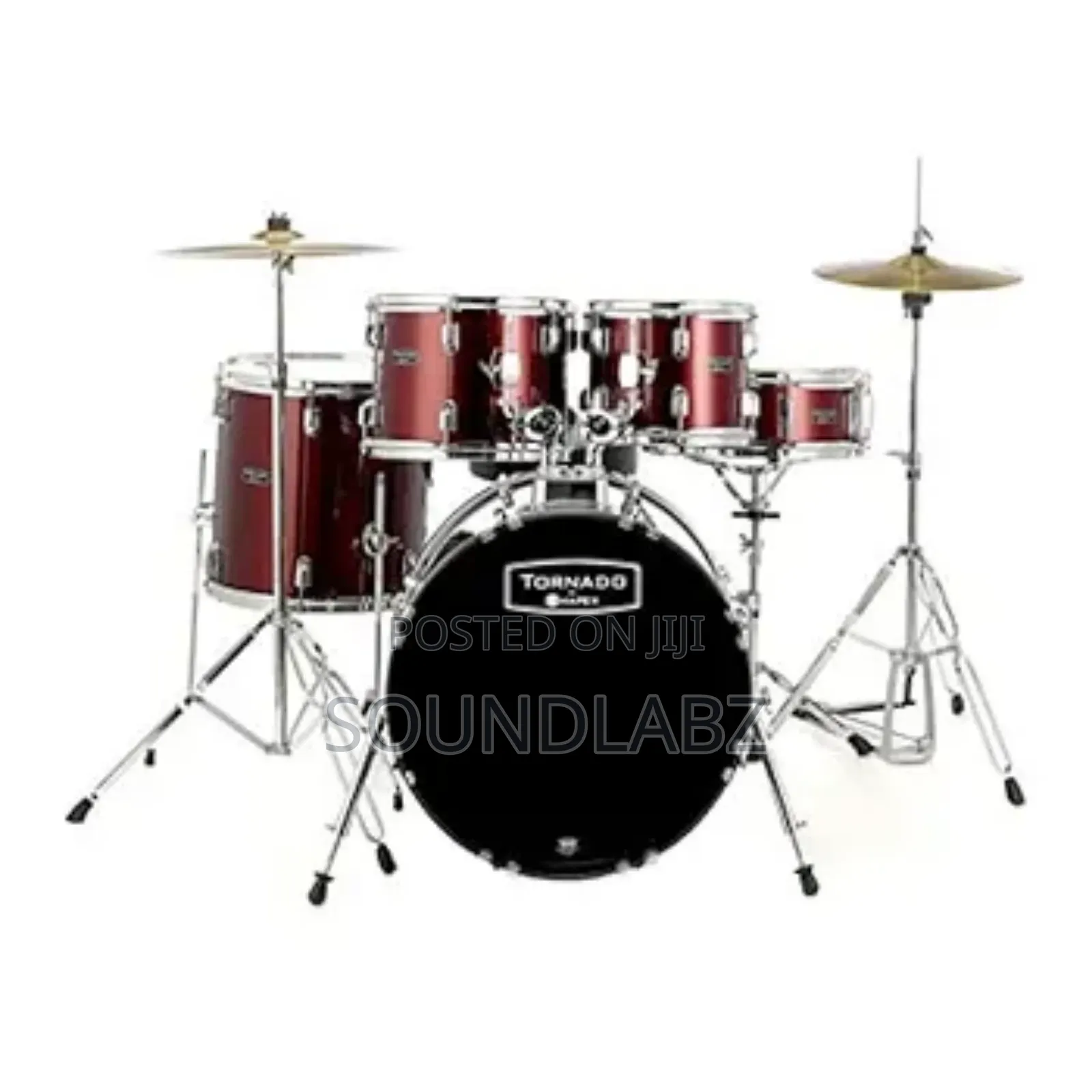 Mapex Tornado 5-piece Drum Kit With Hardware And Cymbals, Wine Red