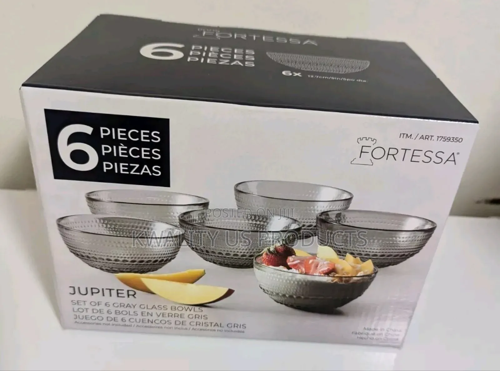 Fortessa Jupiter Glass Bowls Set - 6 Piece