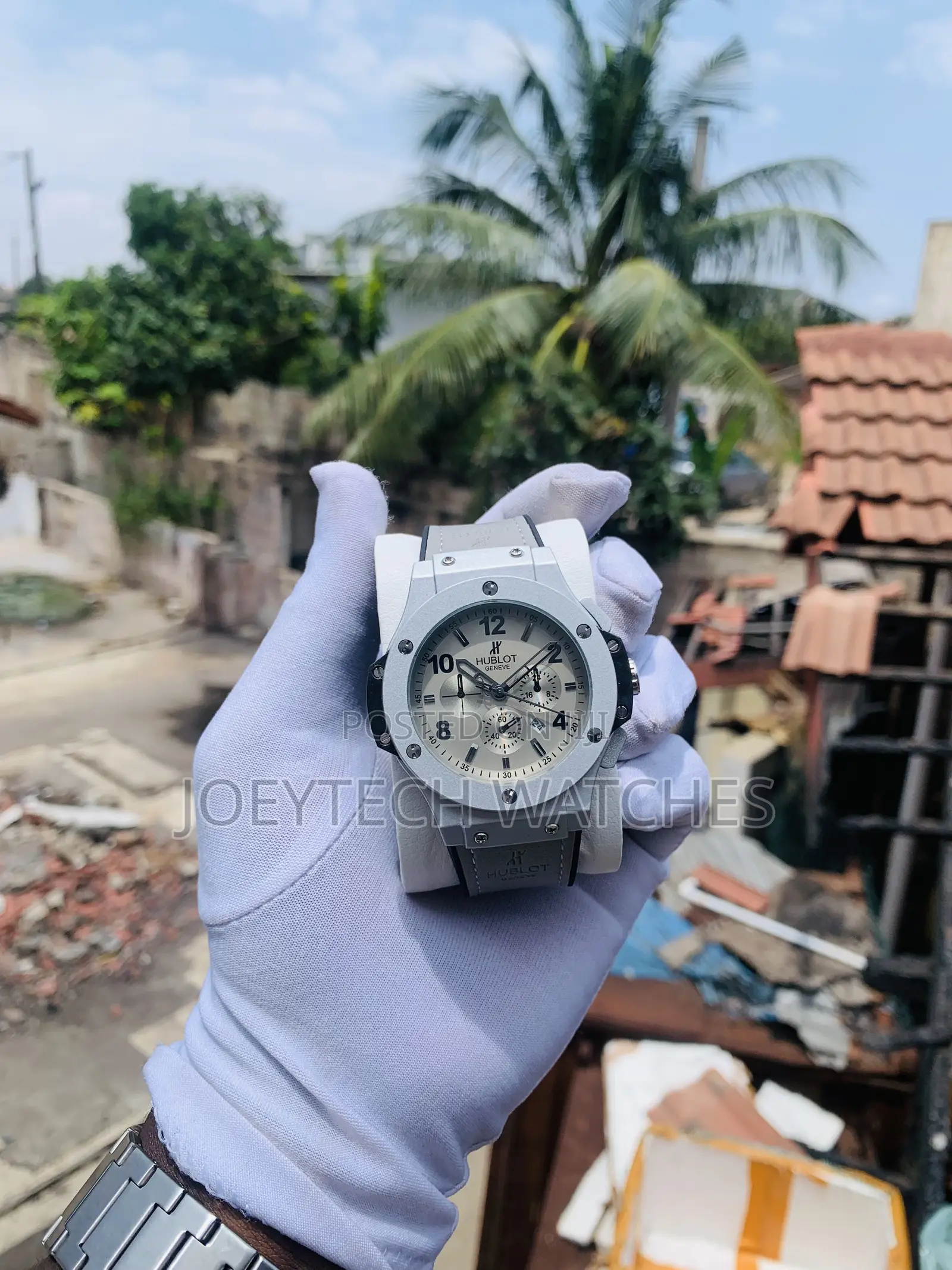 Grey Strap Hublot Timepiece