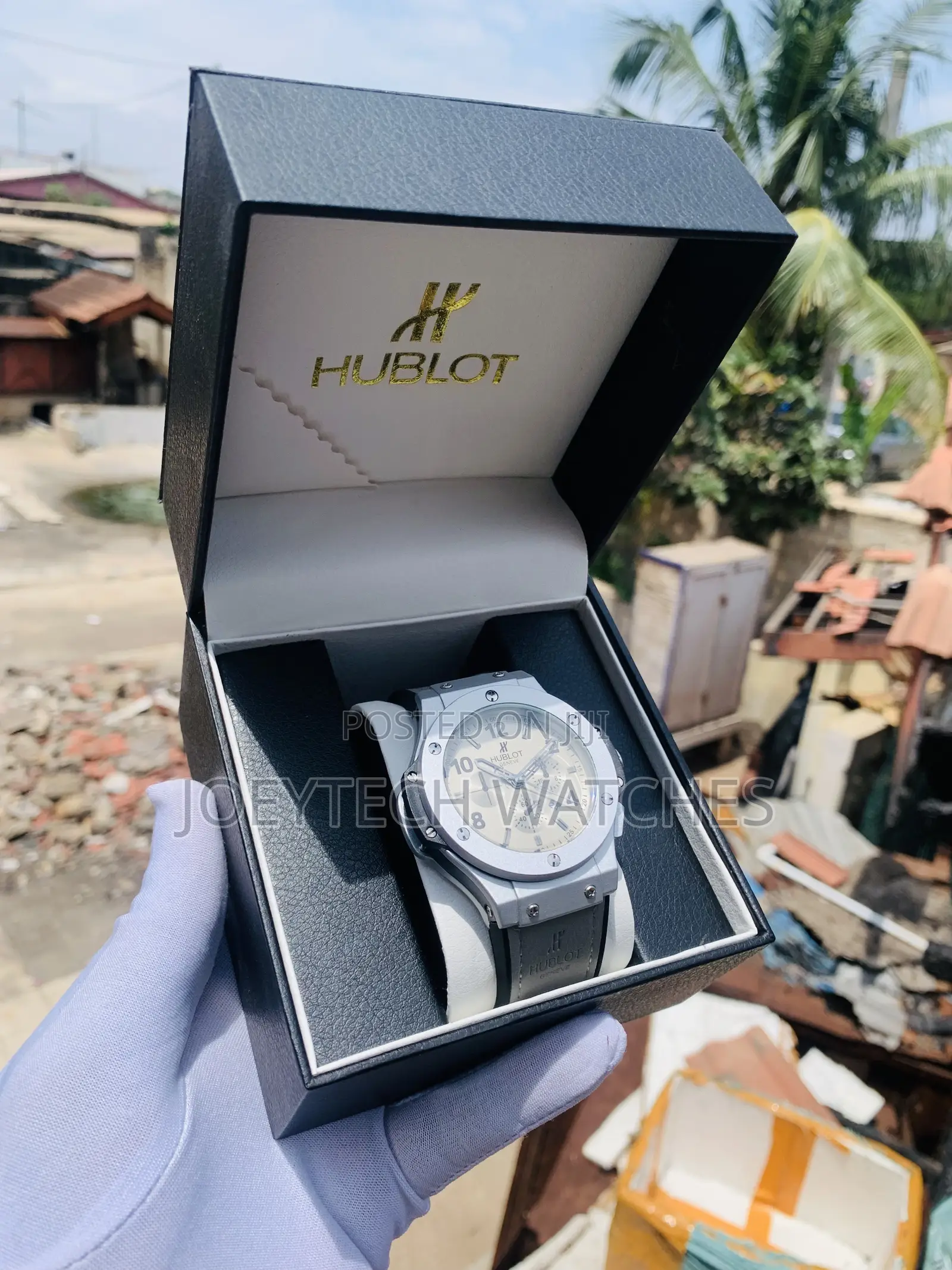 Grey Strap Hublot Timepiece