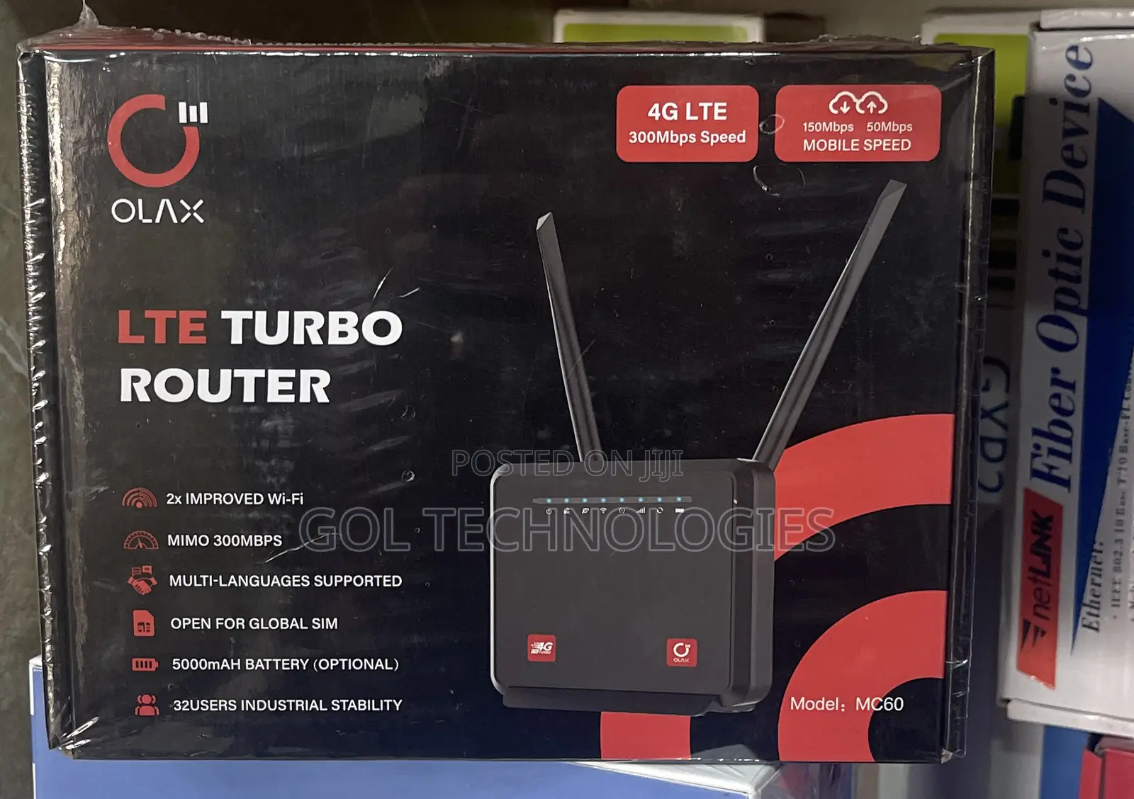 4g Universal Sim Router With Battery Backup 4port Lan Port