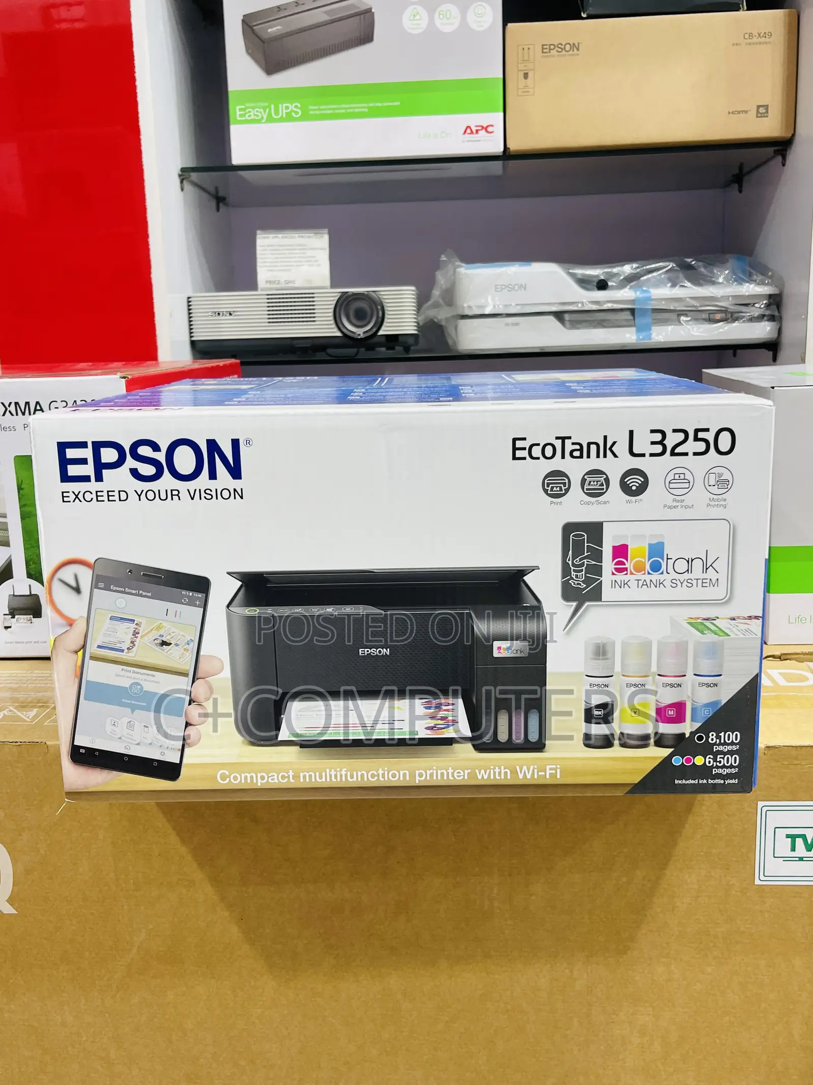 Epson Ecotank L3250 3-in-1 Inkjet Printer (Print, Scan, Copy)