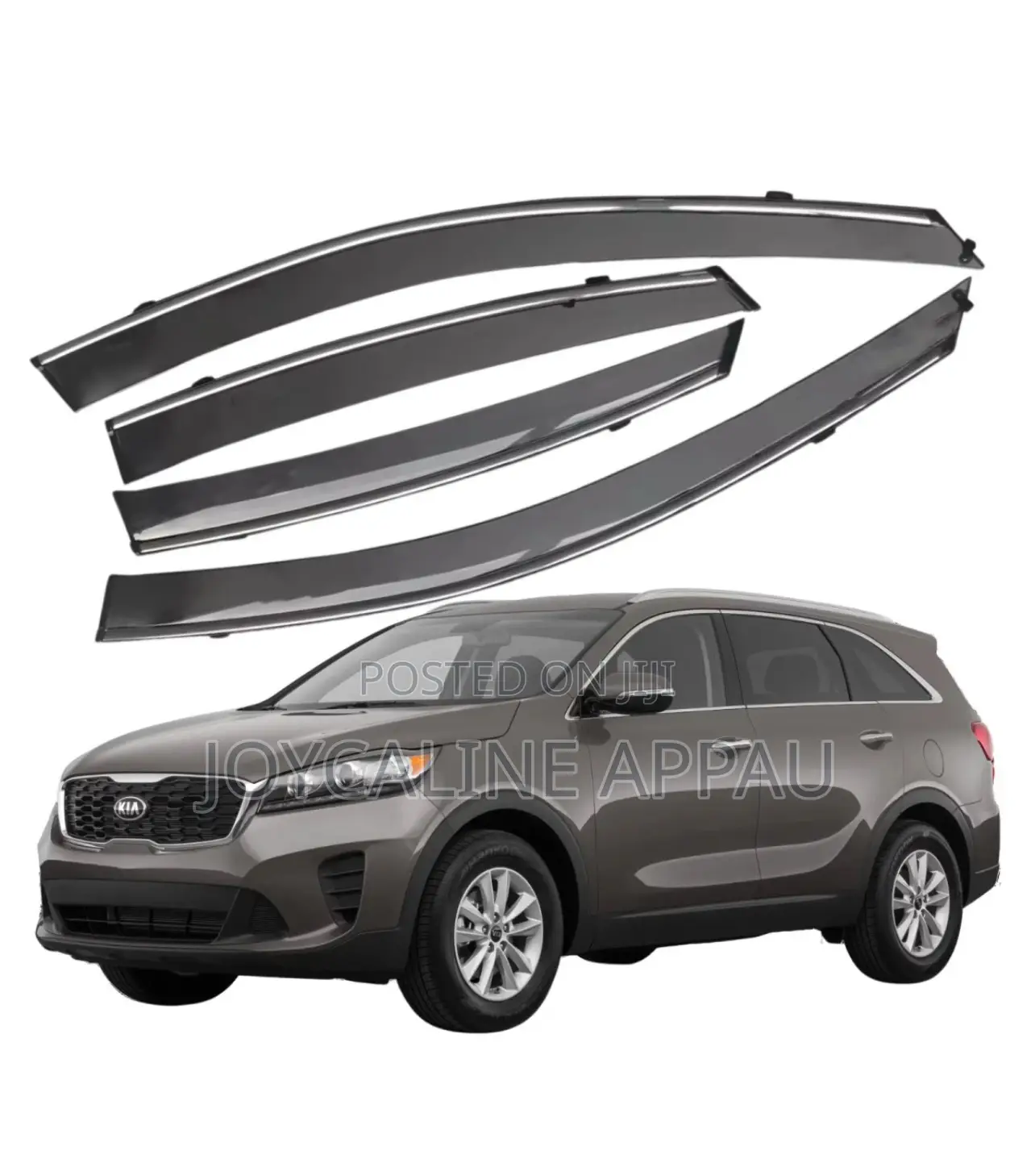 Original Kia Sorento 2013 to 2020 Window Door Visor/Guard Chrome