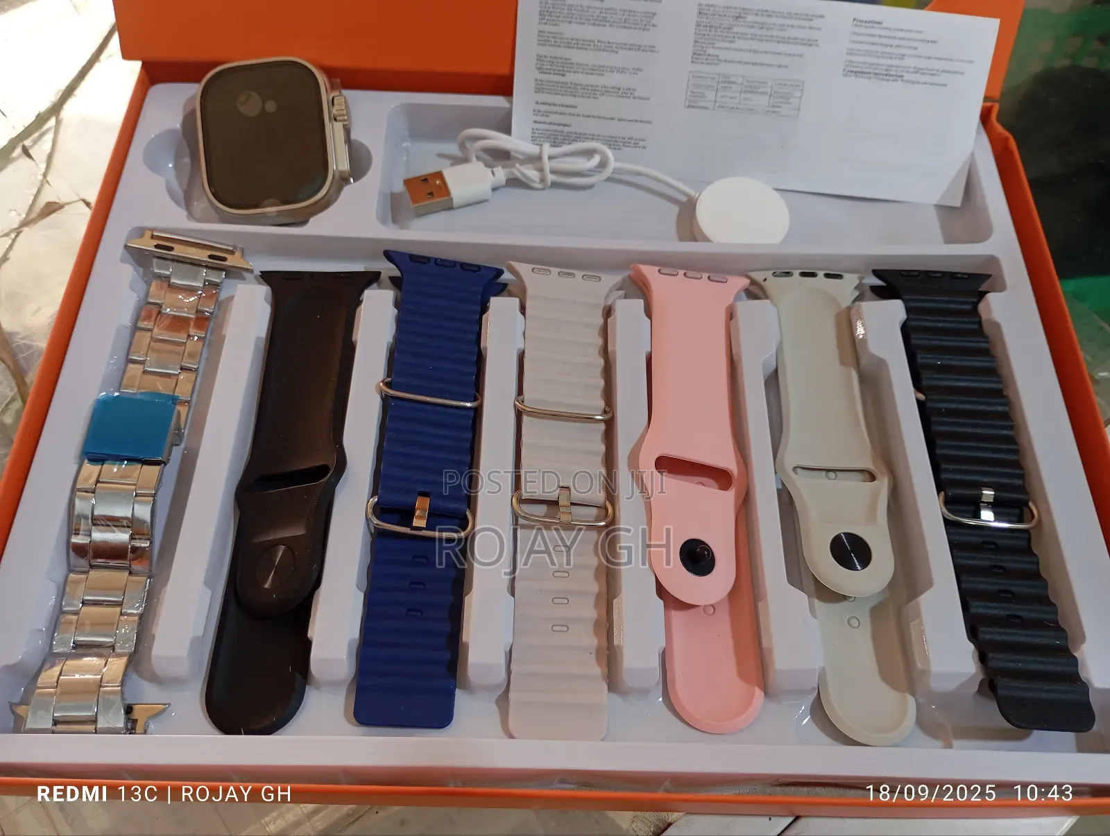 New Version Ultra 7-in-1 Straps Smart Watch - Multicolors