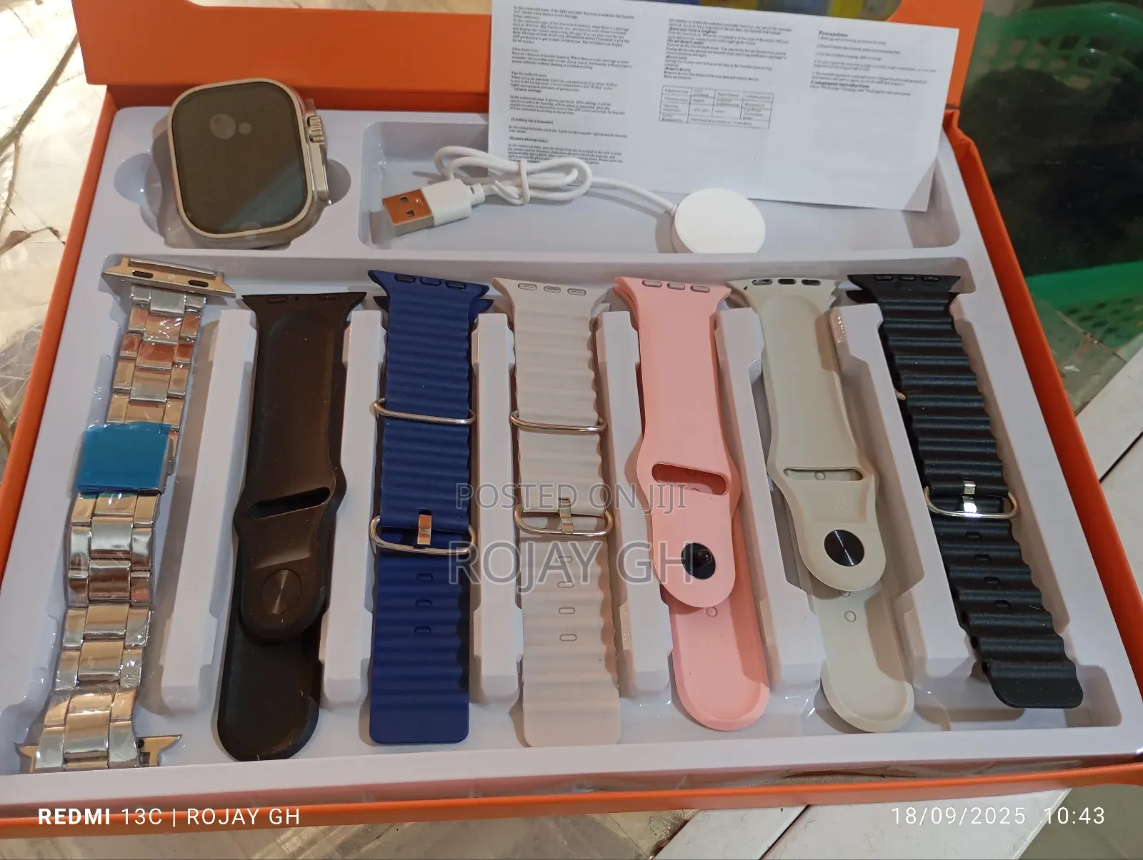 New Version Ultra 7-in-1 Straps Smart Watch - Multicolors