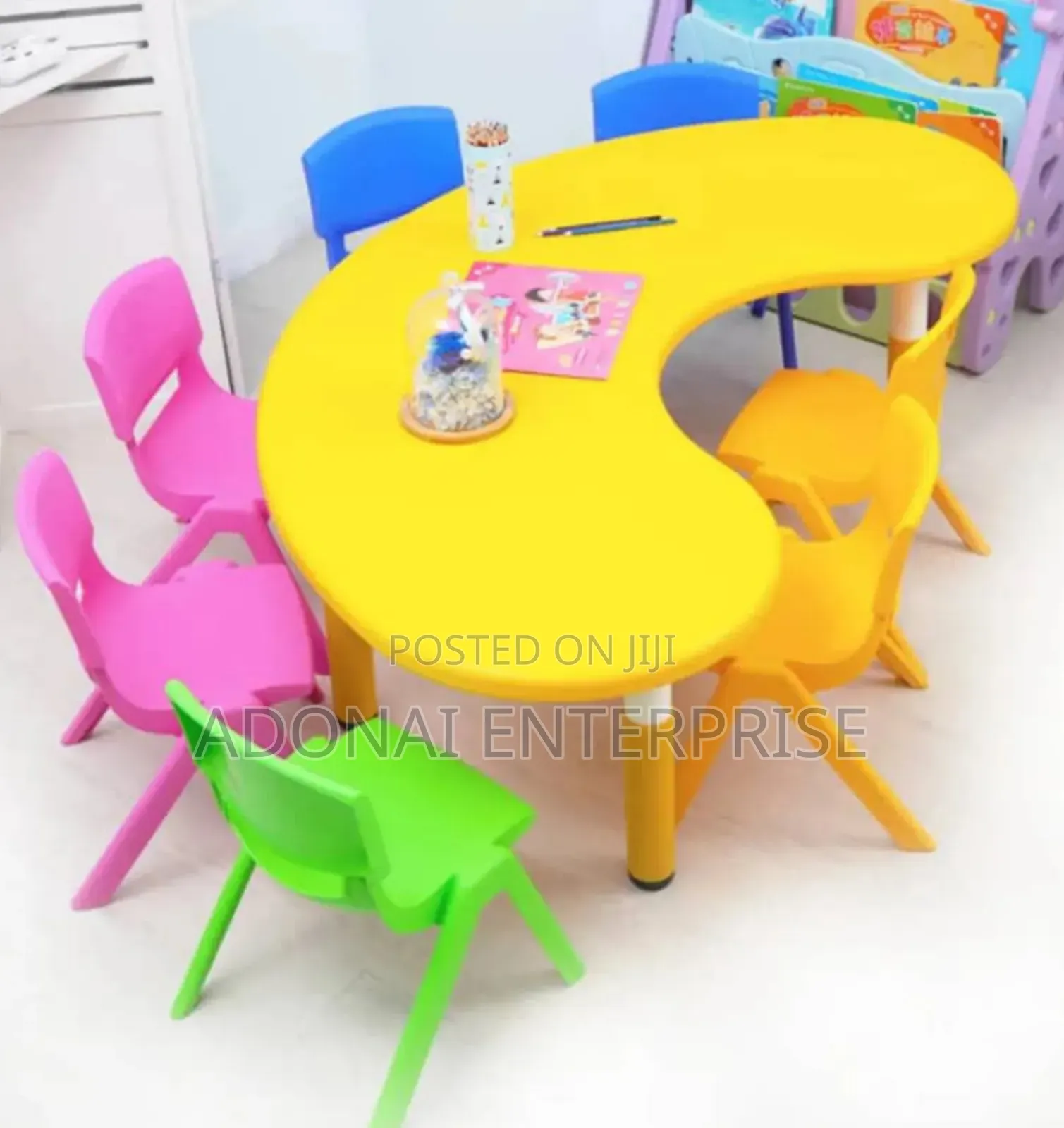 Kids Study Table Moon Shape Only Nbv56