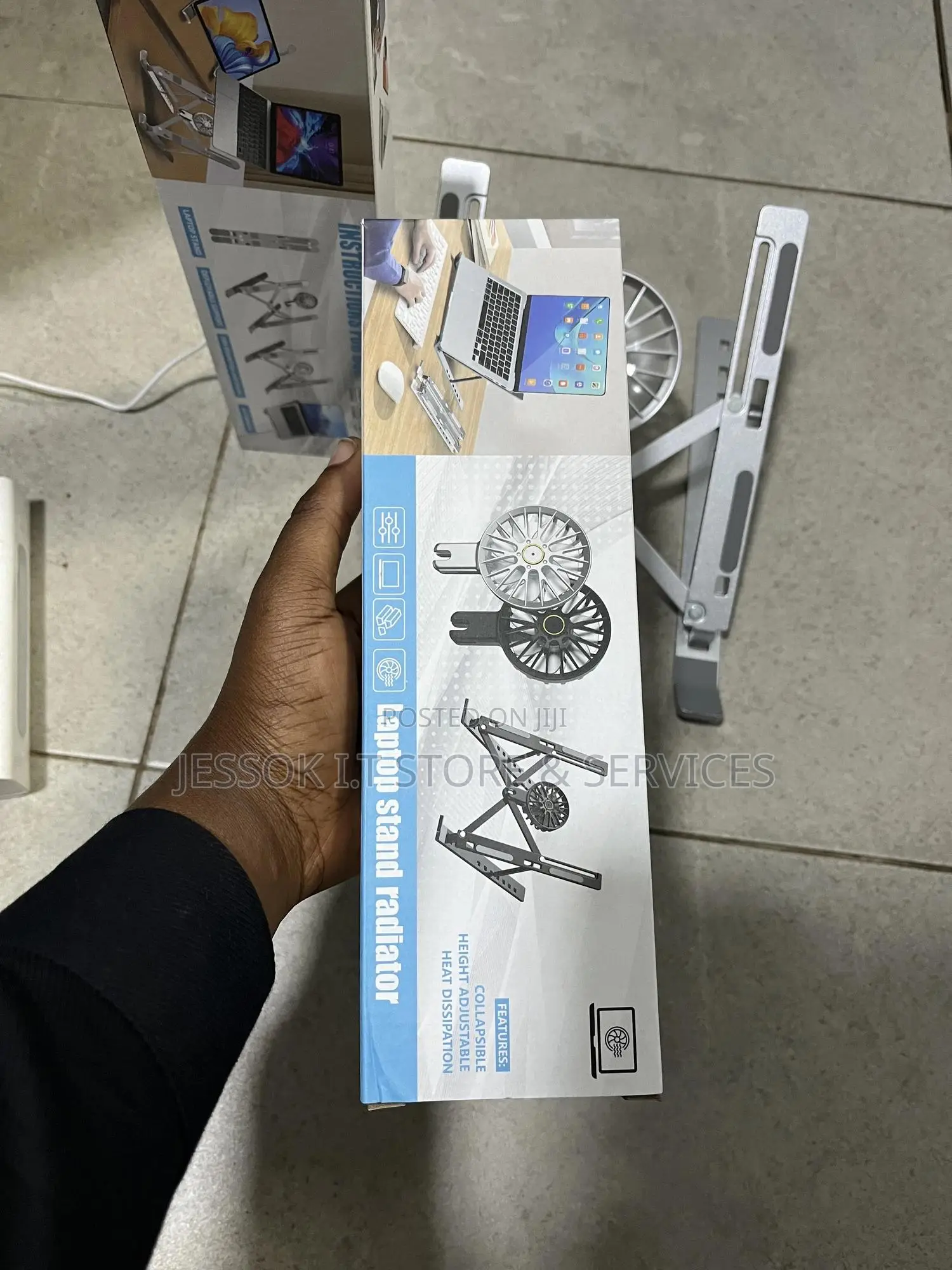 Metal Laptop Stand With With Detachable Fan