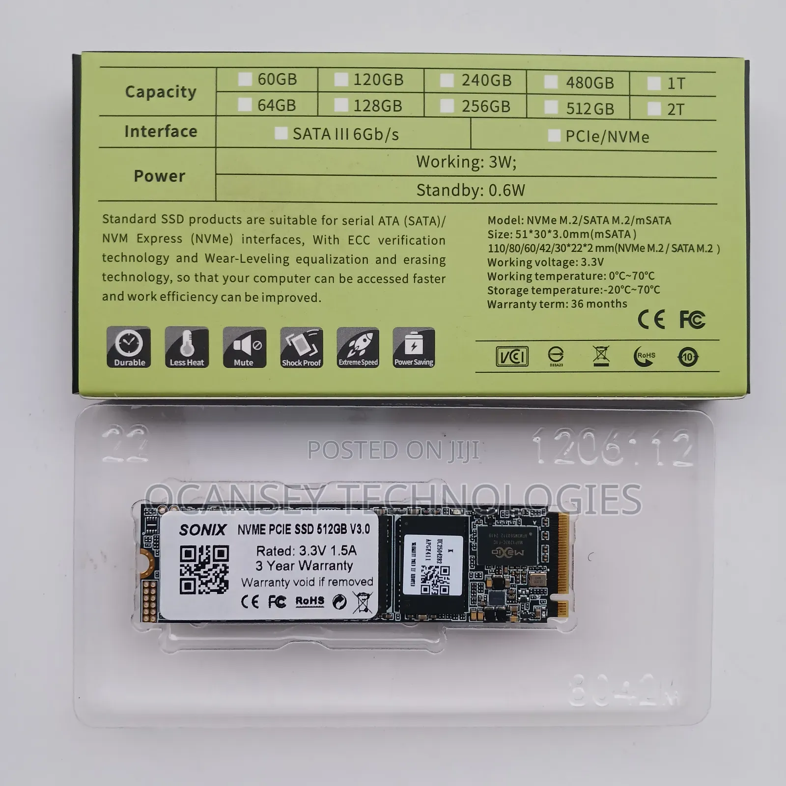 Original High-Quality Nvme Pcie M.2 512gb SSD With Extreme Speed