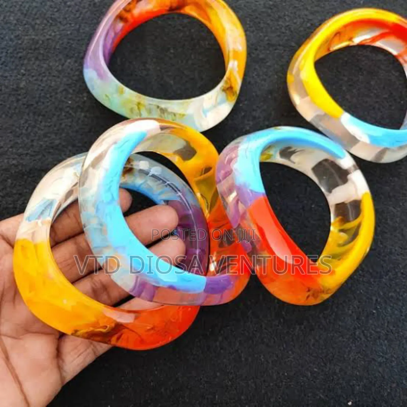 Resin Rings and Bracelets Set