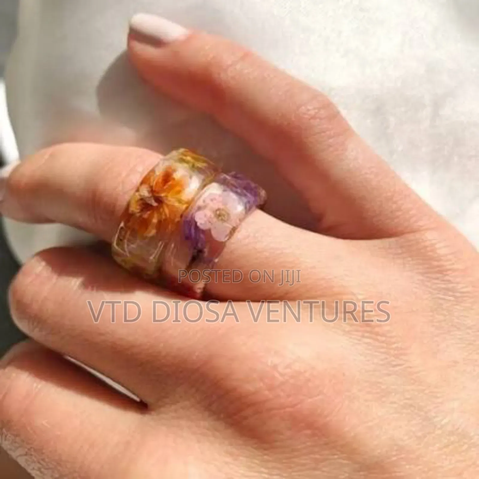 Resin Rings and Bracelets Set