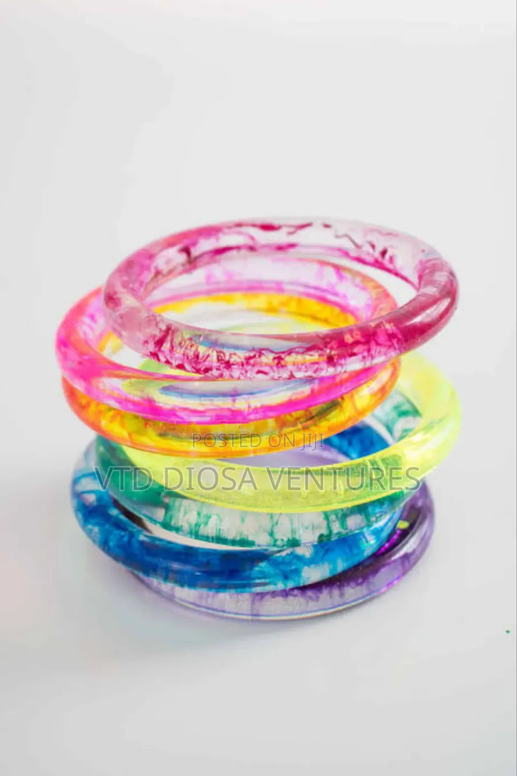 Resin Rings and Bracelets Set