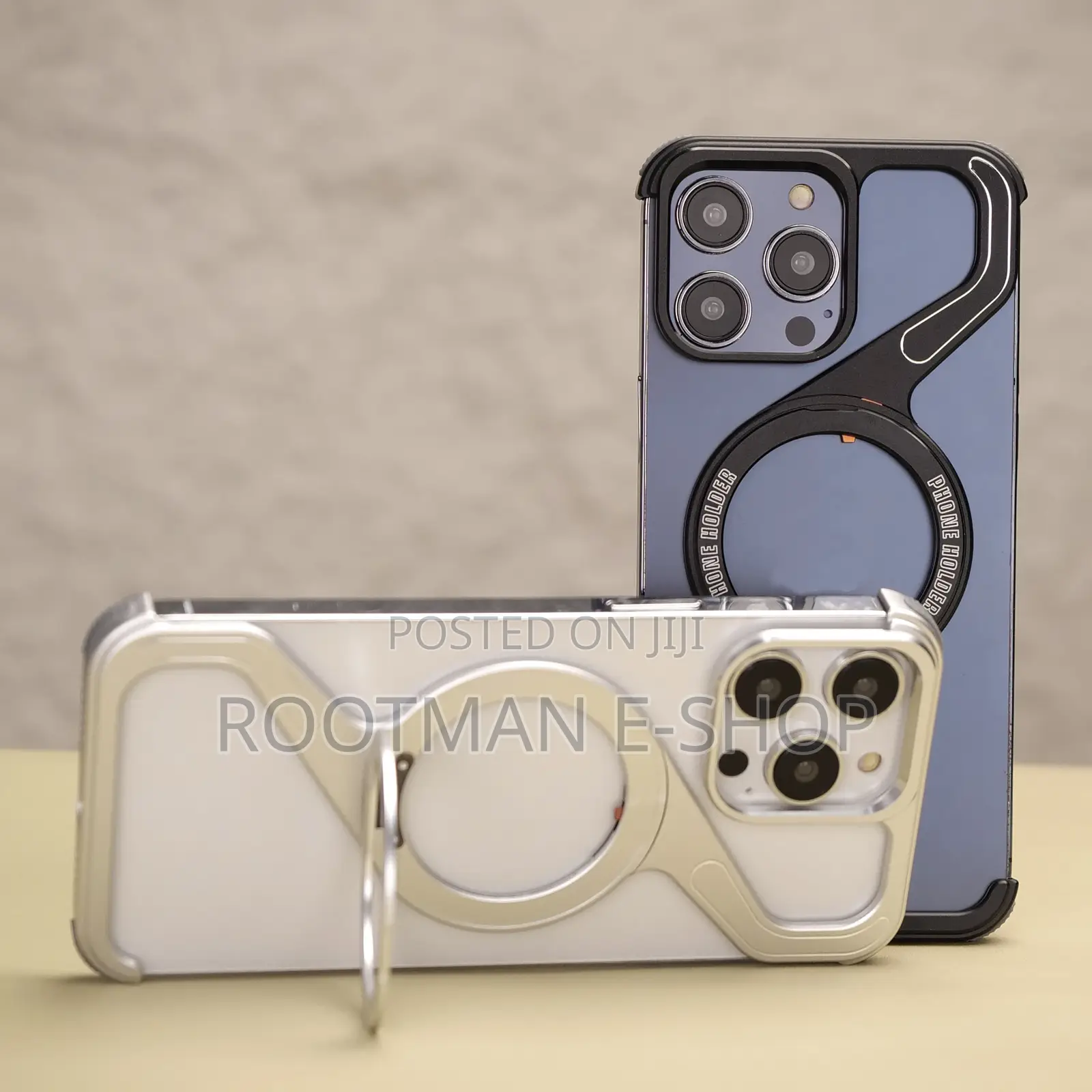 Metal Frameless Phone Case Magnetic Charging 360 Holder for iPhones