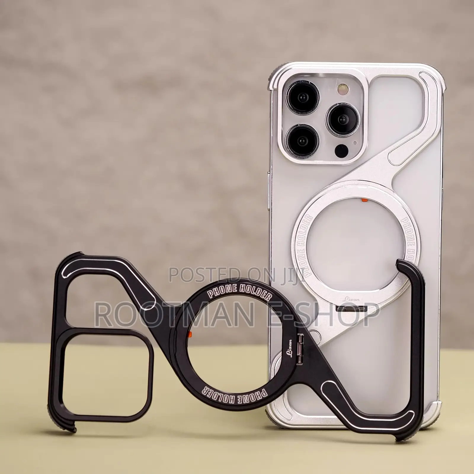 Metal Frameless Phone Case Magnetic Charging 360 Holder for iPhones