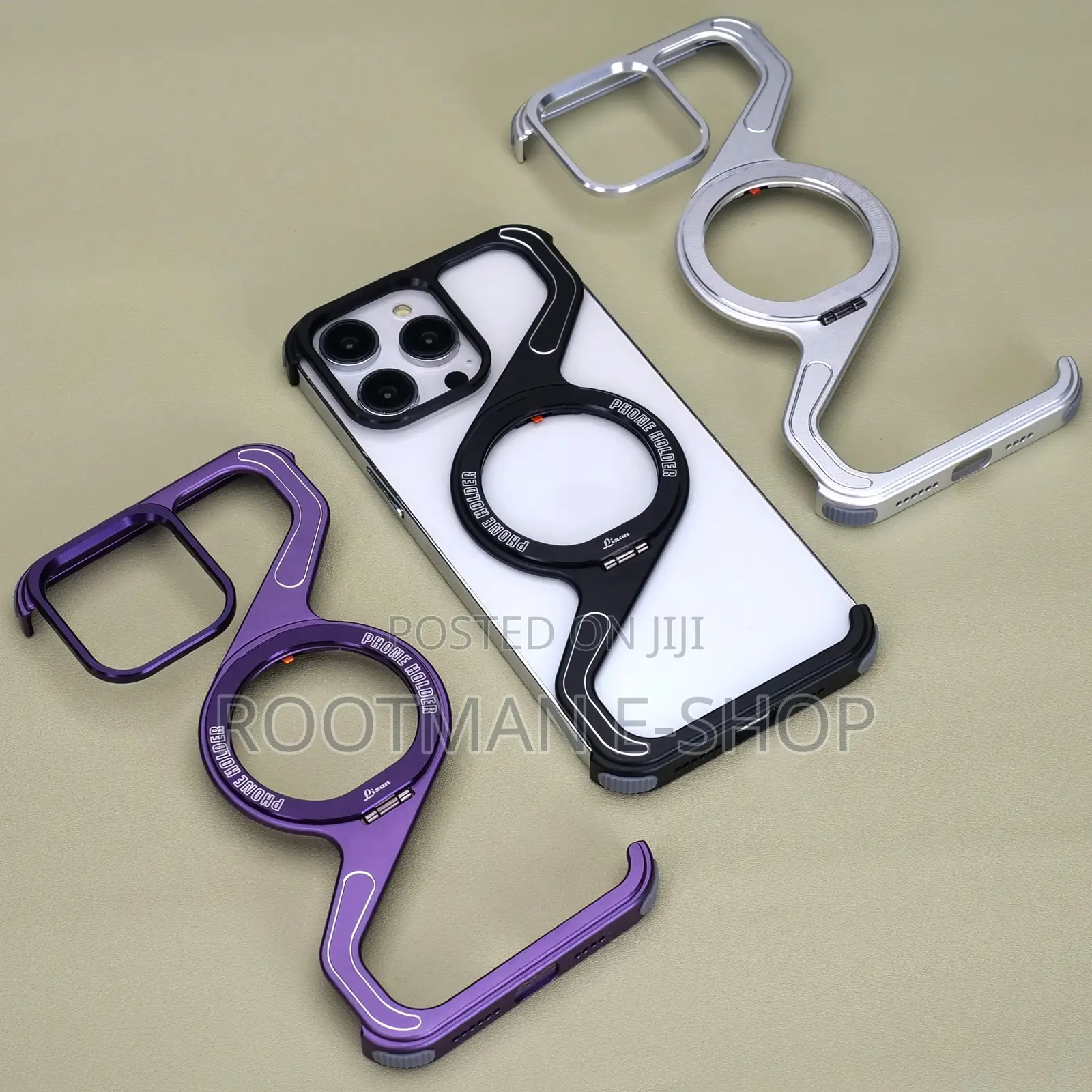 Metal Frameless Phone Case Magnetic Charging 360 Holder for iPhones