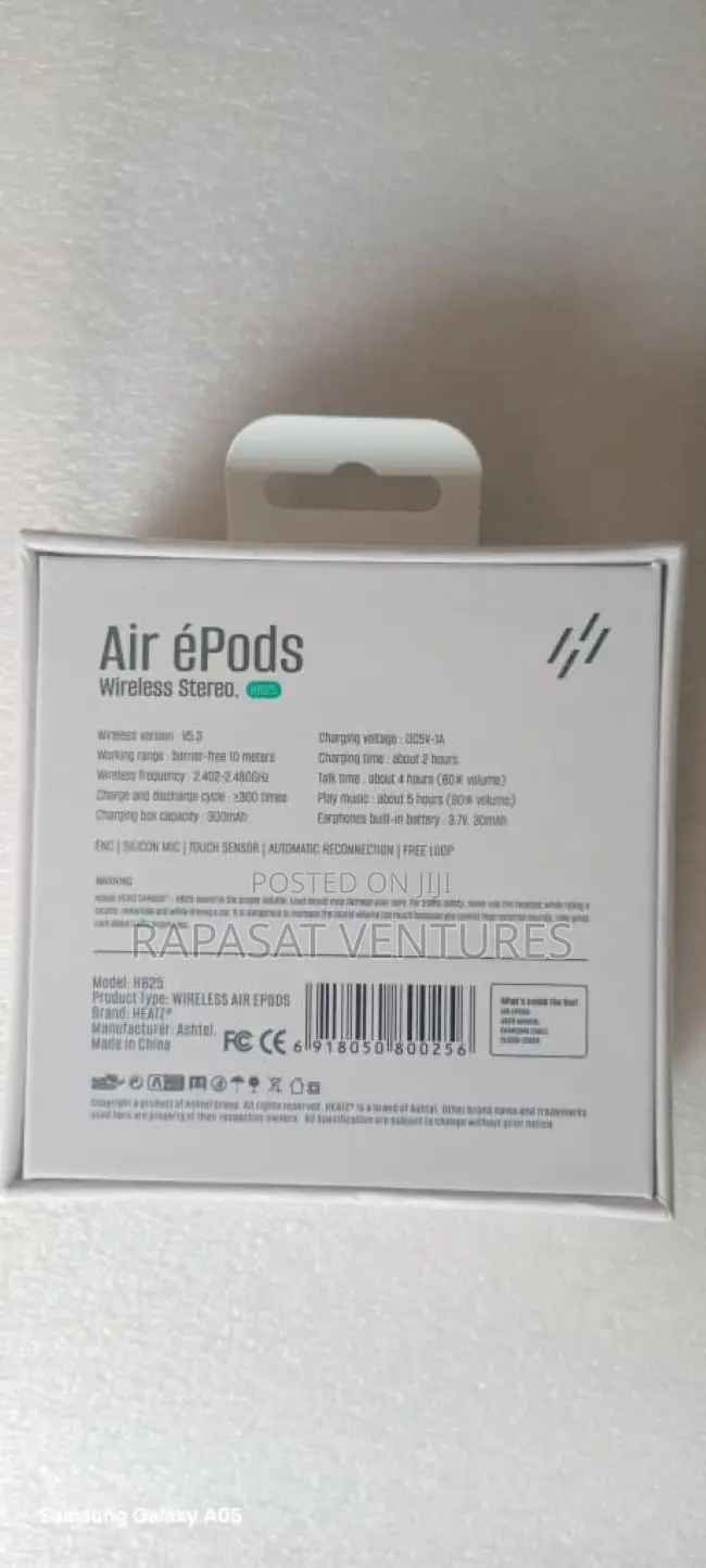 Heatz Hb25 Air Epods Wireless Stereo