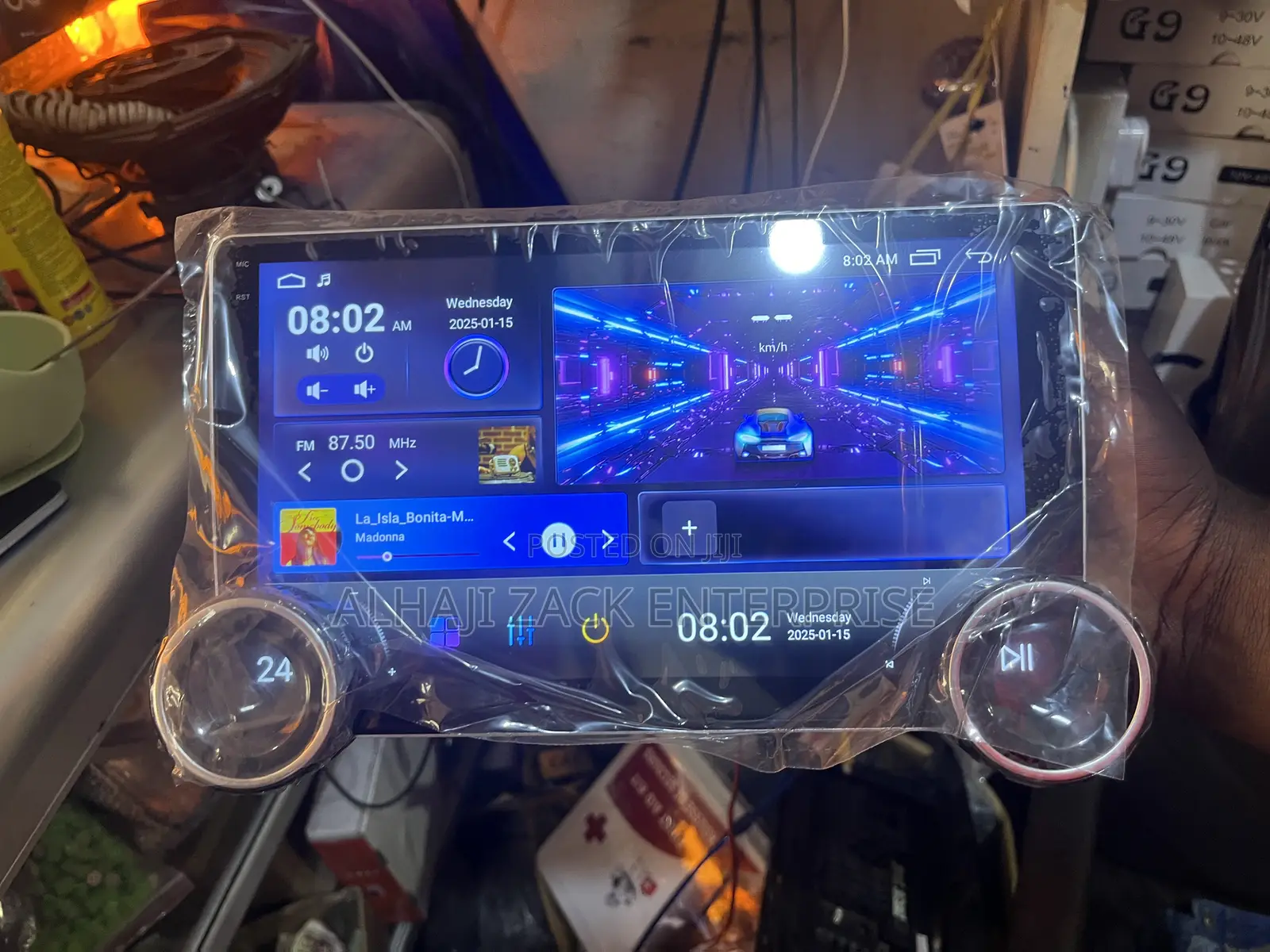 Double Knob 10 Inches Android Screen