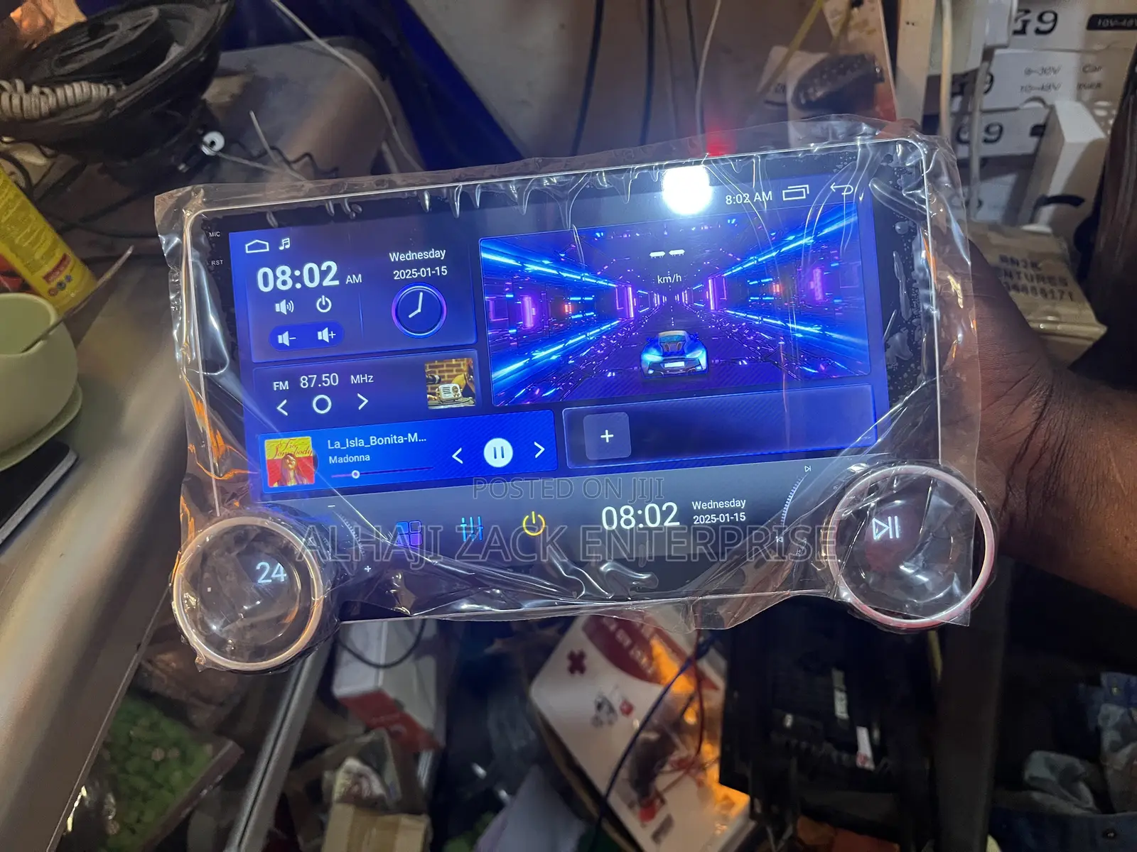 Double Knob 10 Inches Android Screen