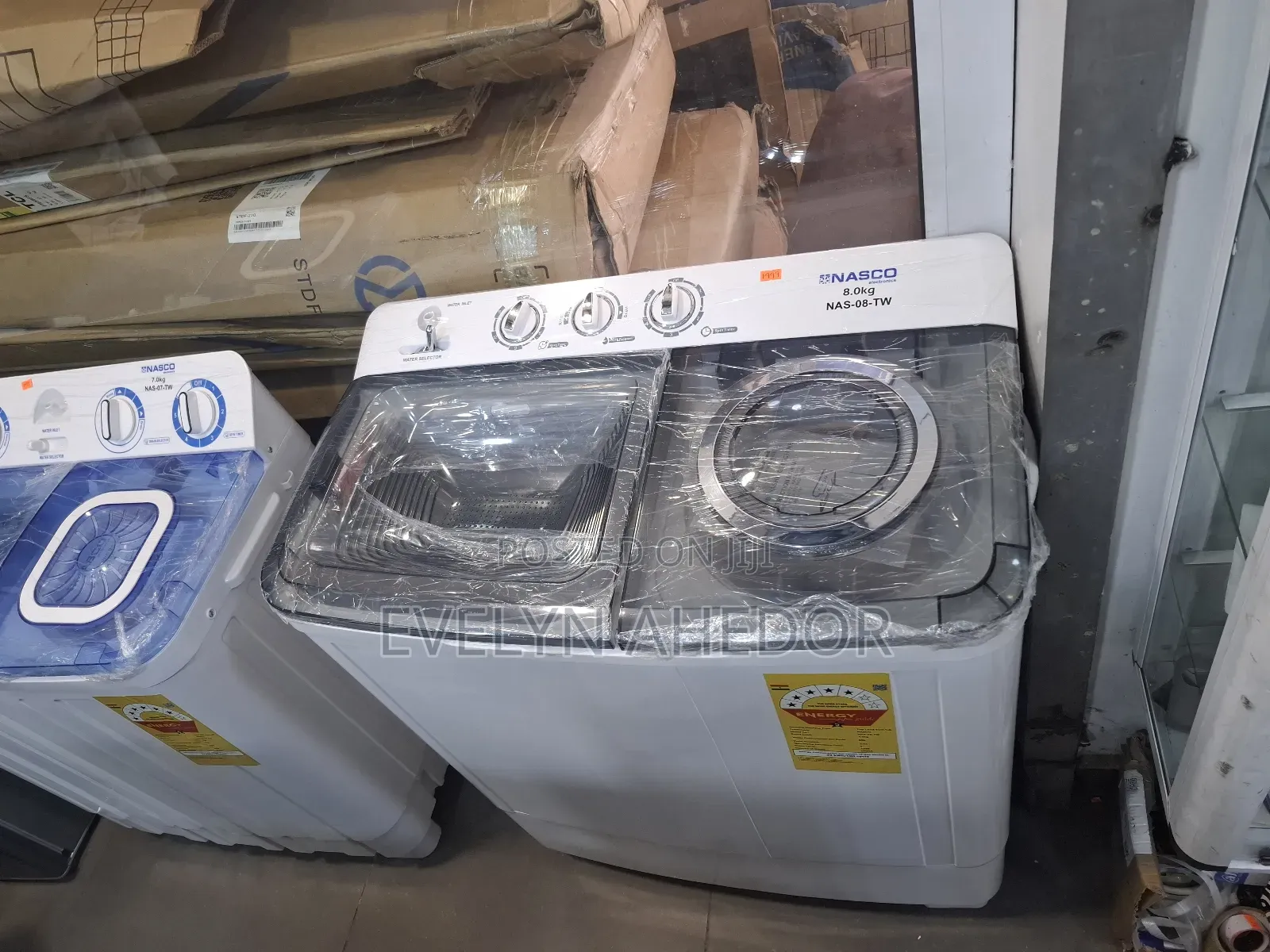 Nasco Twin Top Washing Machine 8kg Semi-Automatic Brand New for Sale