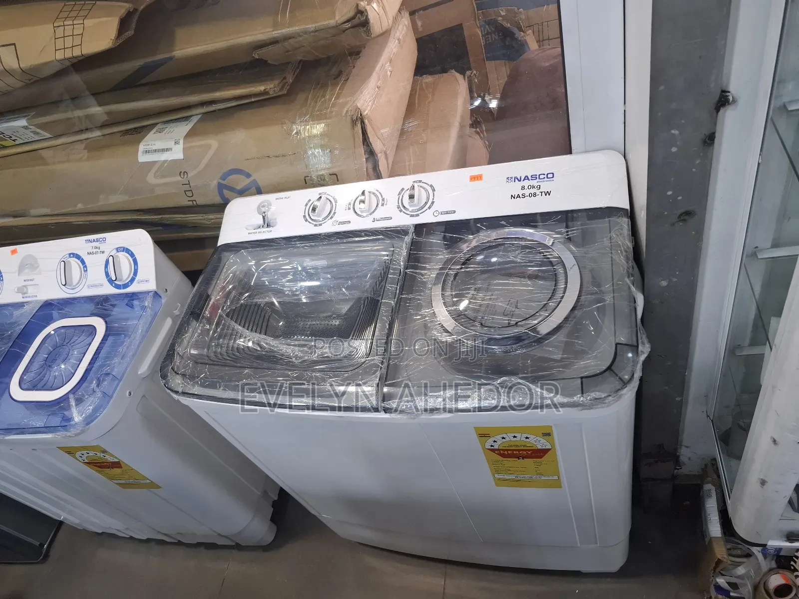 Nasco Twin Top Washing Machine 8kg Semi-Automatic Brand New for Sale