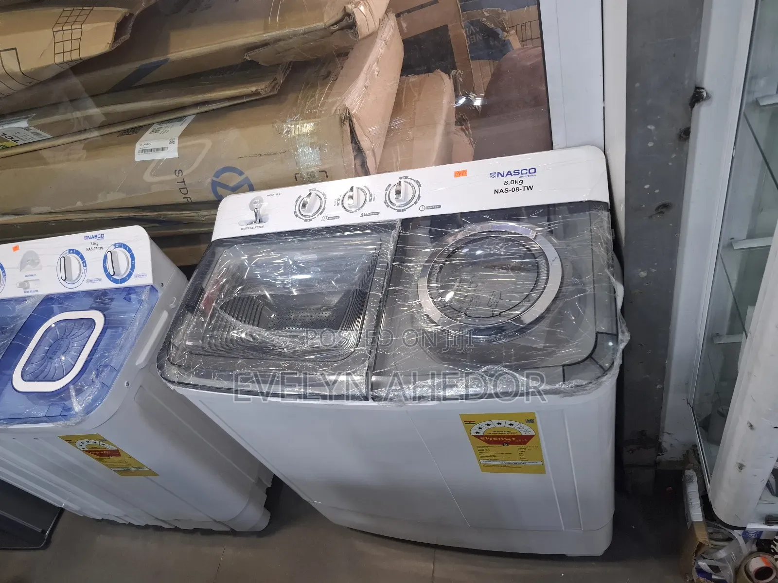 Nasco Twin Top Washing Machine 8kg Semi-Automatic Brand New for Sale