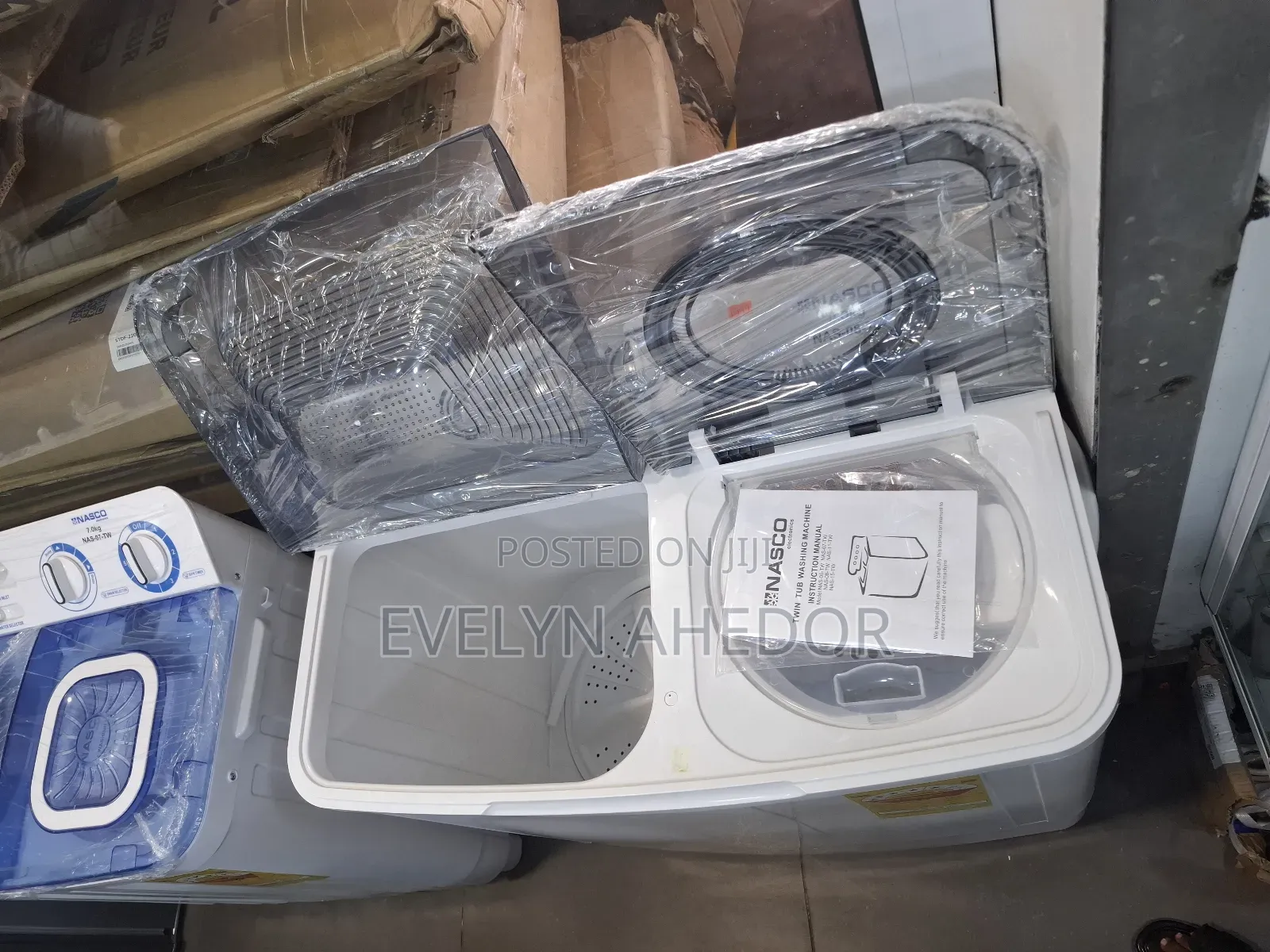 Nasco Twin Top Washing Machine 8kg Semi-Automatic Brand New for Sale